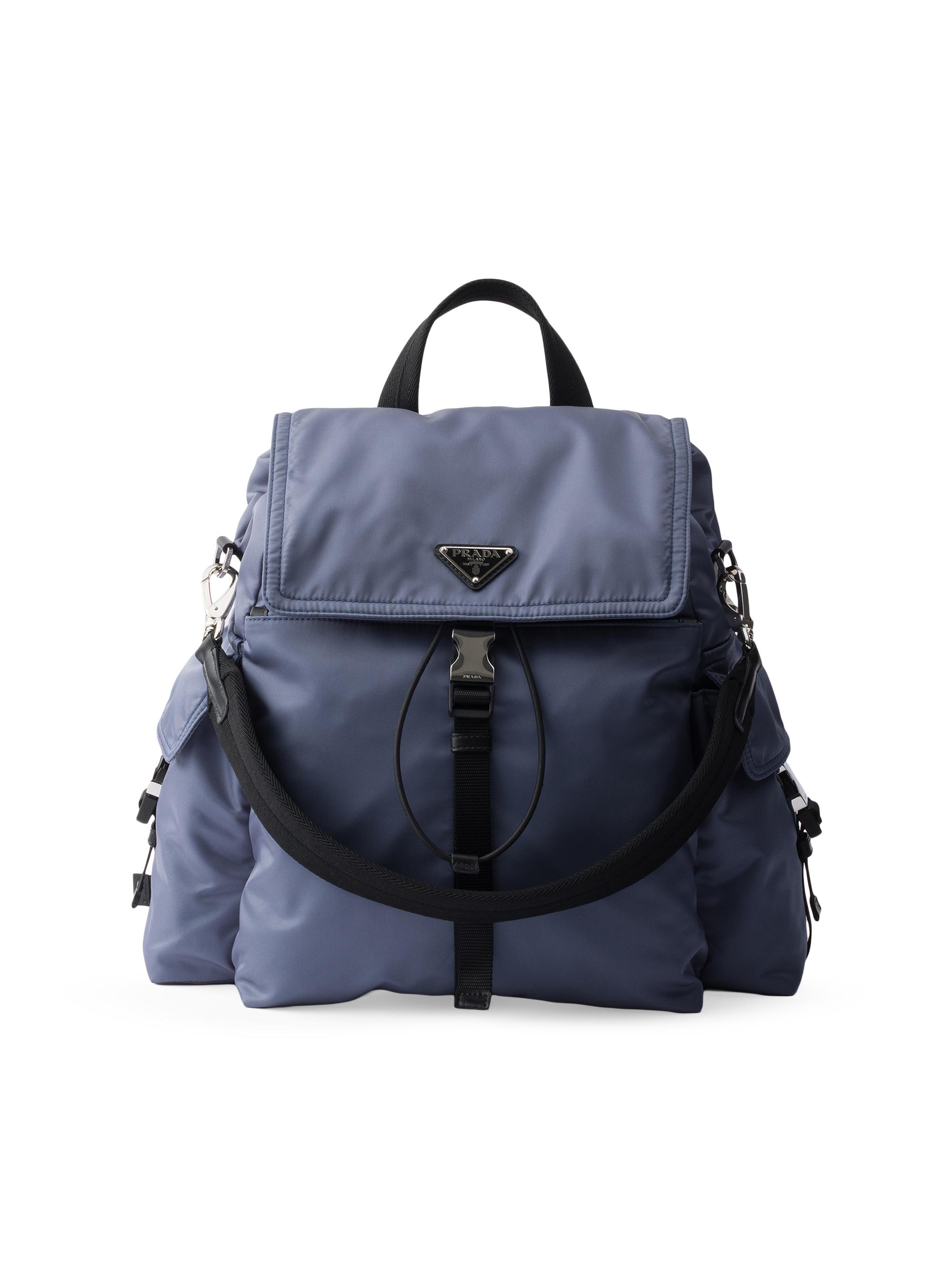 Prada Men's Explore Re-Nylon and Leather Backpack - Black