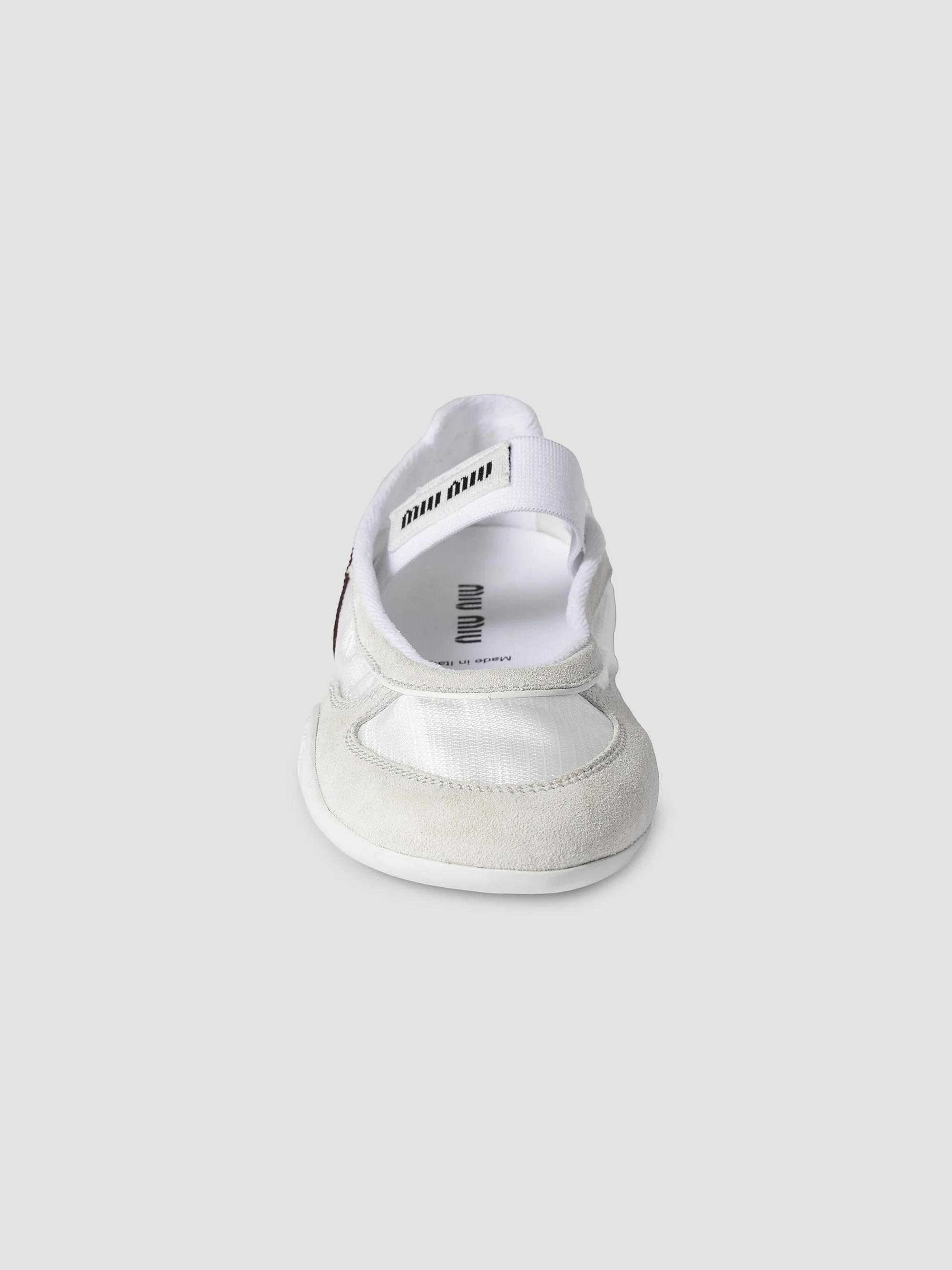 Miu Miu Gymnasium Technical Fabric and Suede Ballerinas | Saks