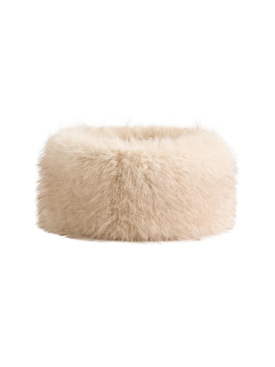 Valentino Garavani Women's Vlogo Signature Faux Fur Headband In Sand