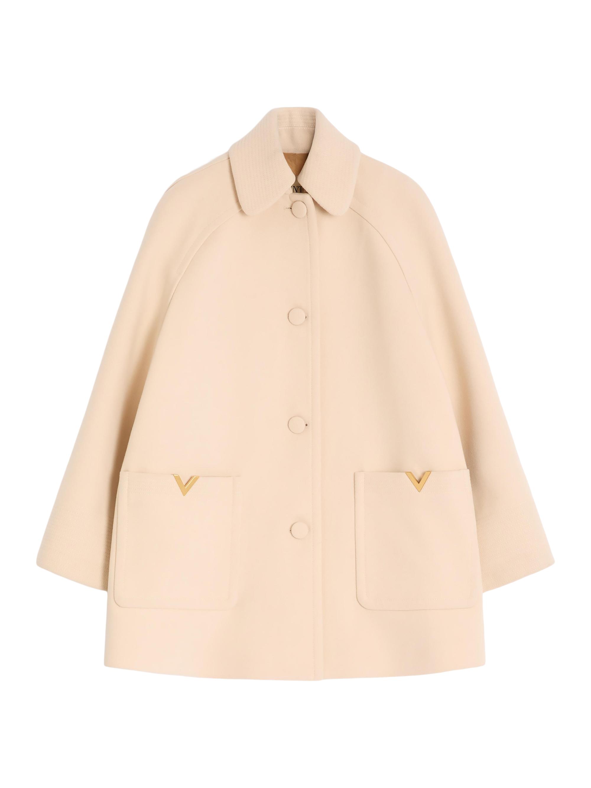 Valentino Garavani Women's Wool Drape Peacoat - Birch