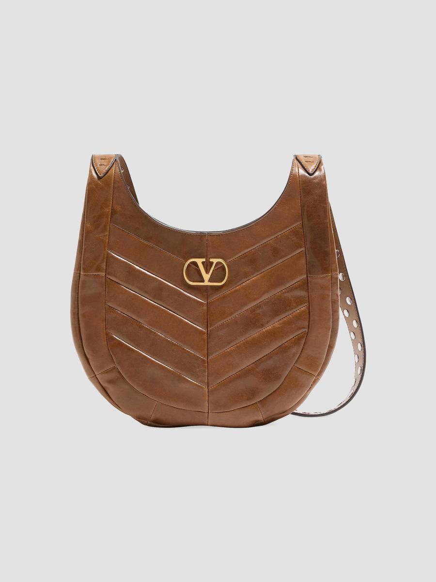Valentino Garavani Hoboho Small Hobo Bag in Chevron-Patterned