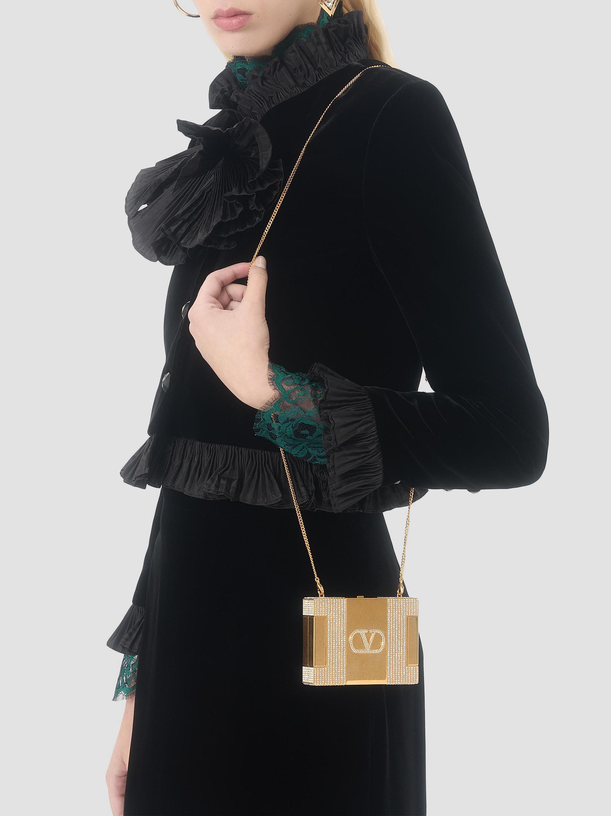 Valentino Garavani Minaumorphe Minaudière Clutch in Metal with