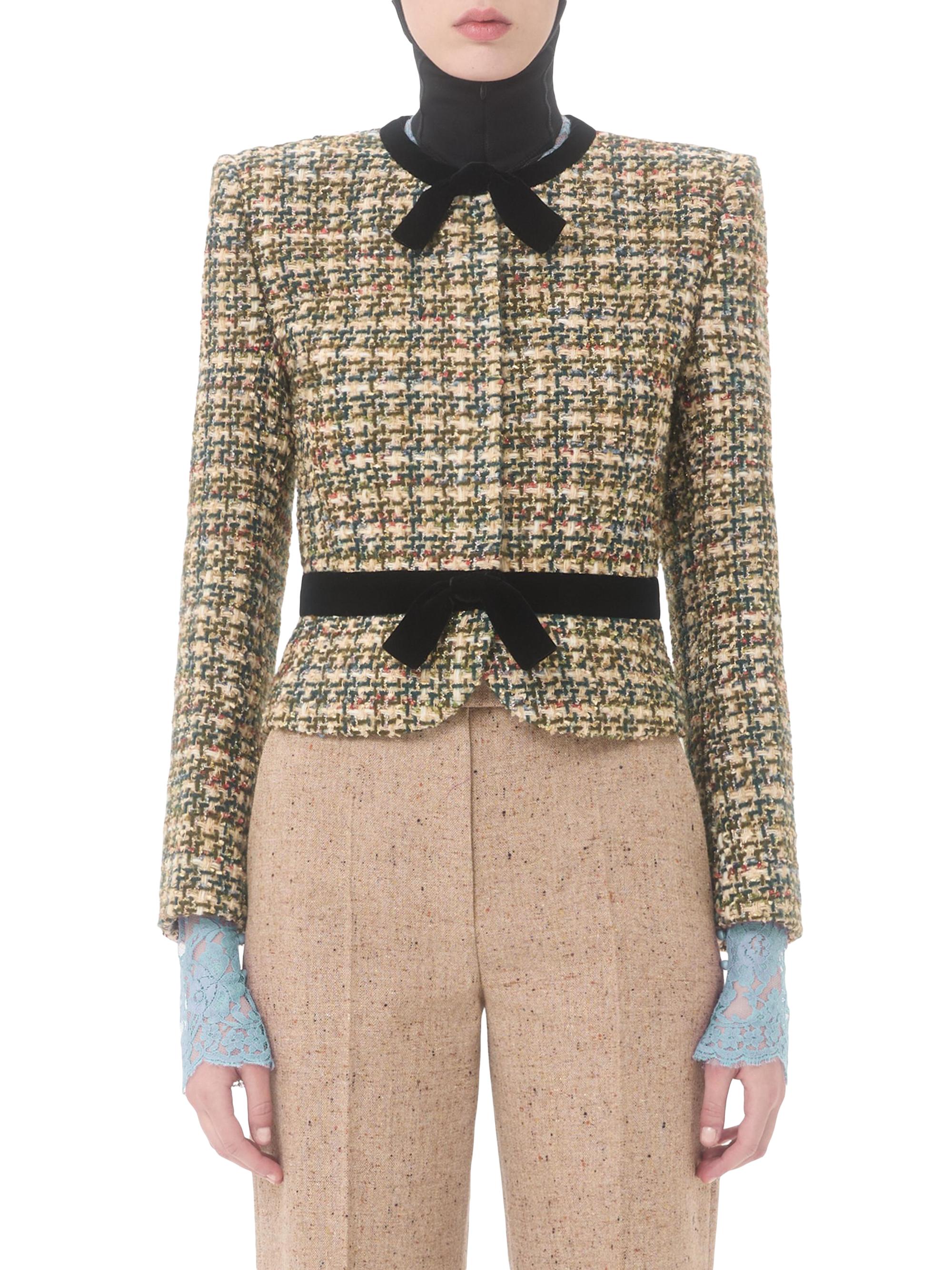 【美品】Valentino Garavani スタンドカラー ツイードジャケット 23445508_53569898_1000.jpg