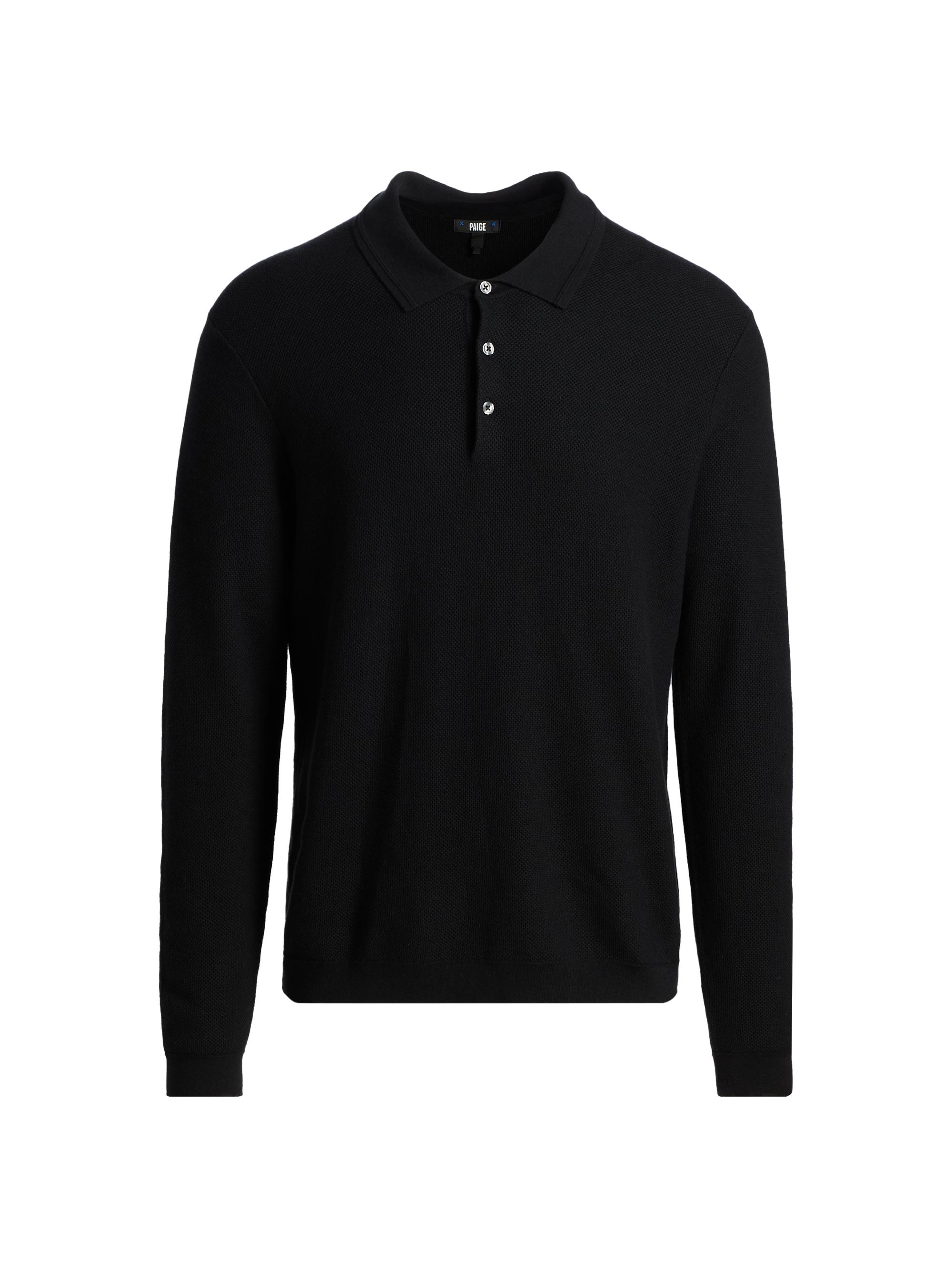 AMI Paris ADC Embroidered Logo Long-Sleeve Knit Polo Shirt | Saks