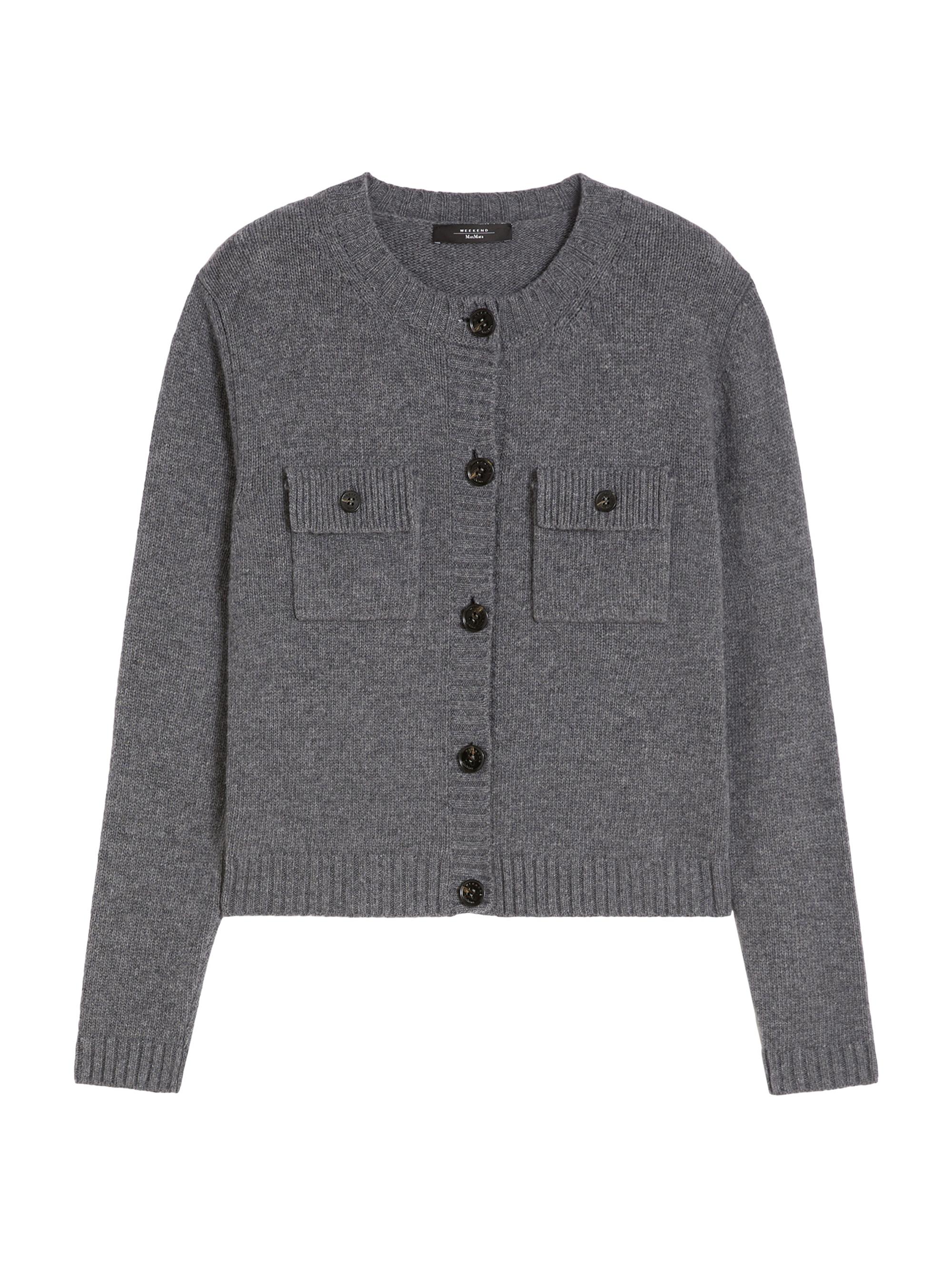 Weekend Max Mara Women's Pure Wool Yarn Cardigan - Dark Grey Melange