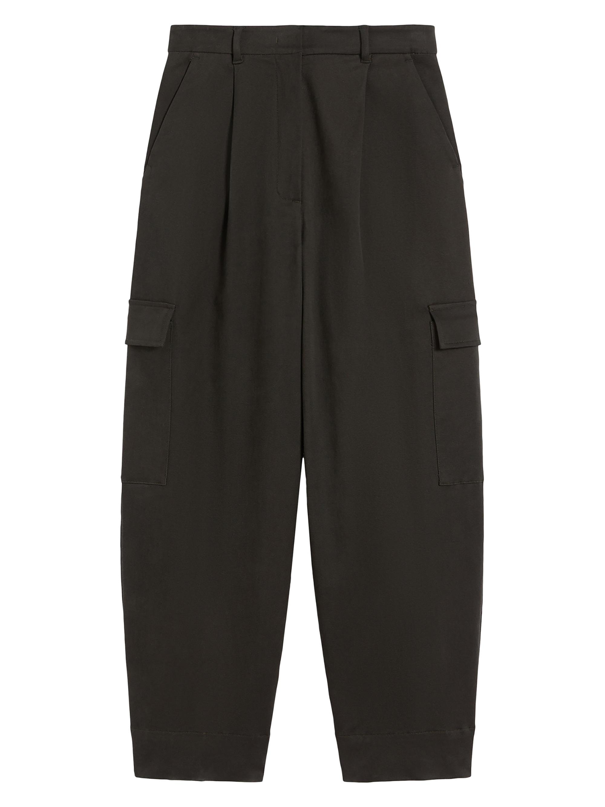 Max Mara Women's Cotton Drill Cargo Trousers - Green