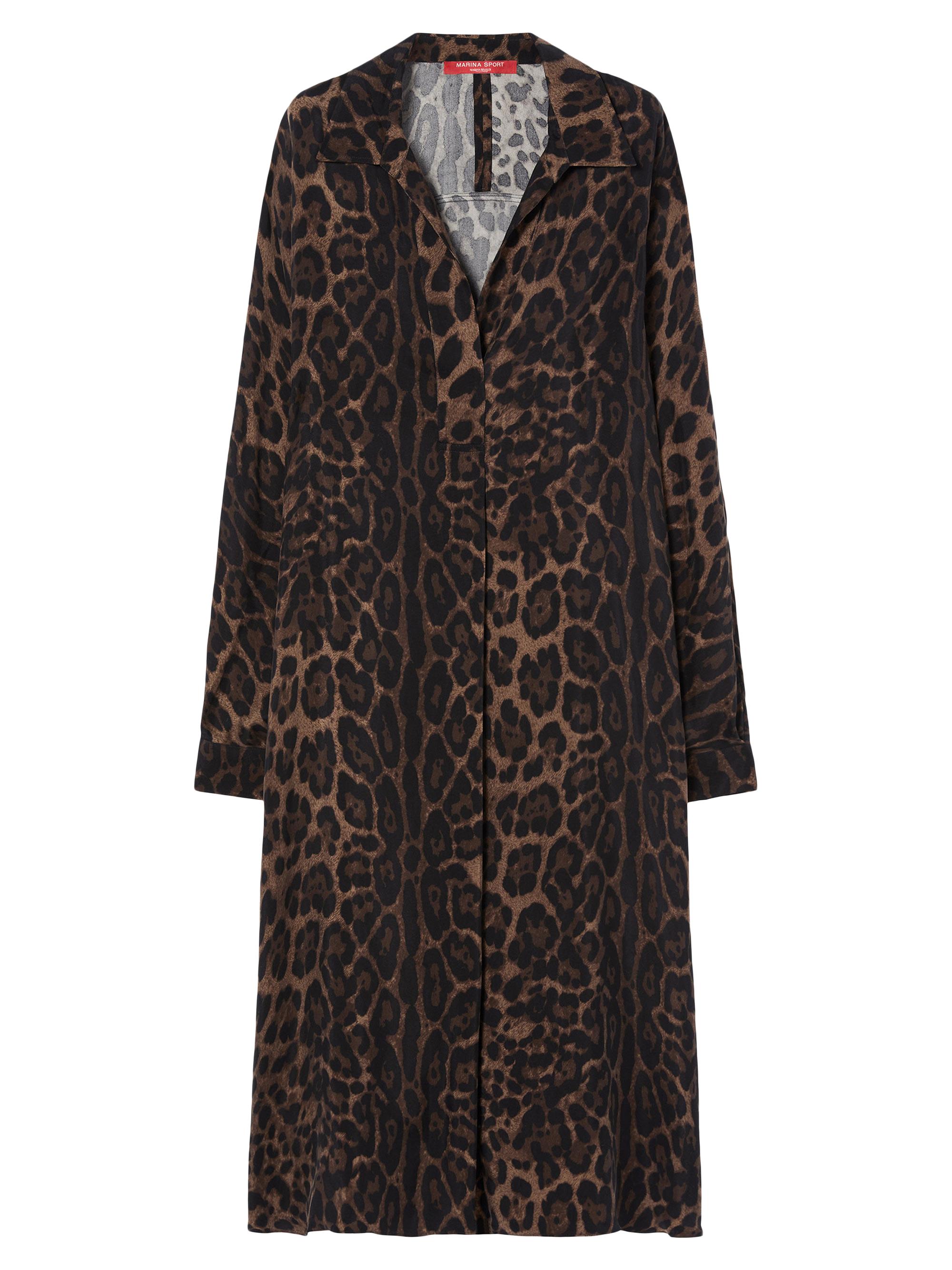 Marina Rinaldi Women's Twill Shirt Dress - Black Animalier Print
