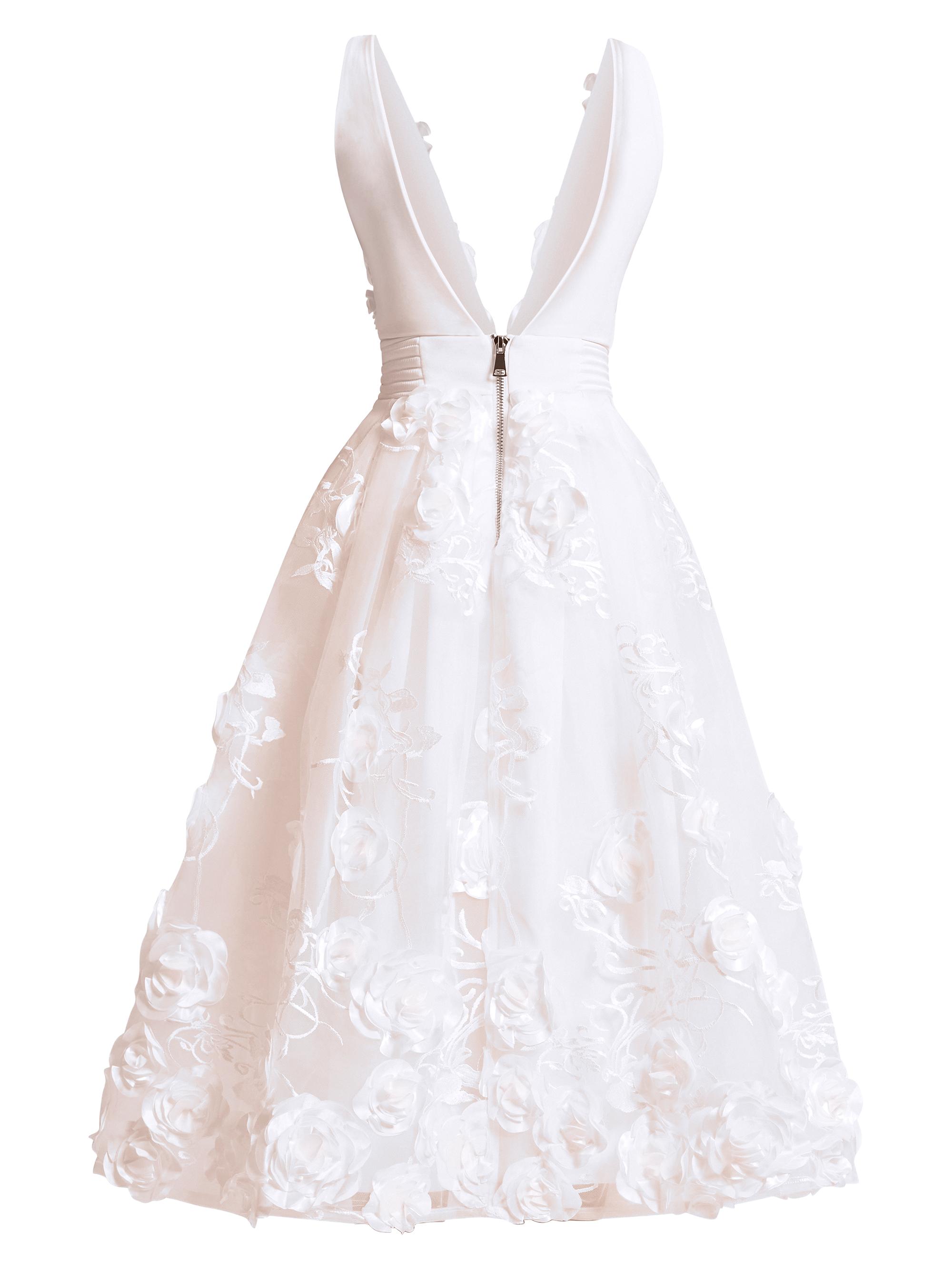 white elegant dress graduation Ivory Butterfly Satin Homecoming Dress Off the Shoulder Graduation Dress hc324 Ivory / US4 main image 0