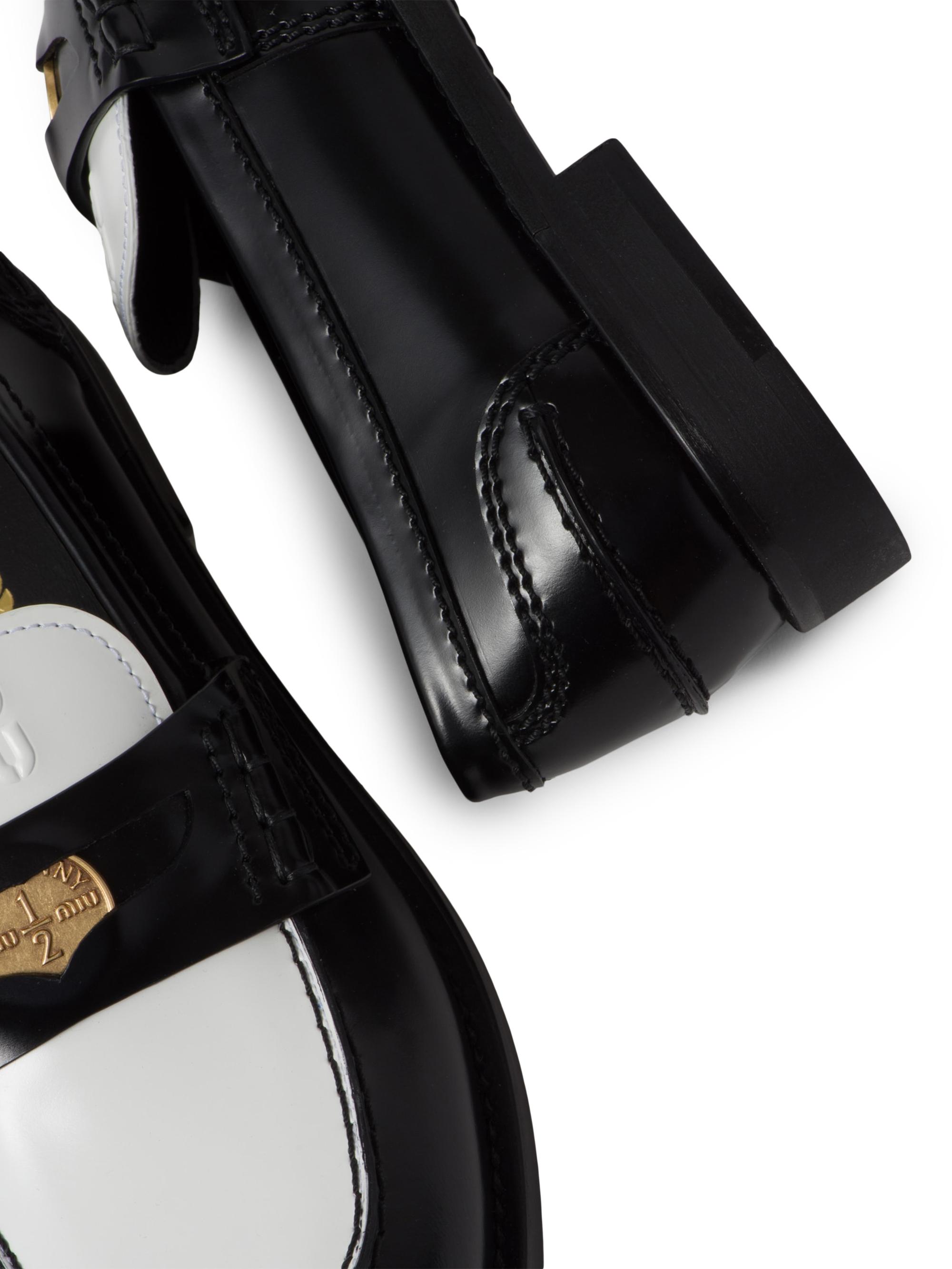 Miu Miu Leather Penny Loafers | Saks Fifth Avenue