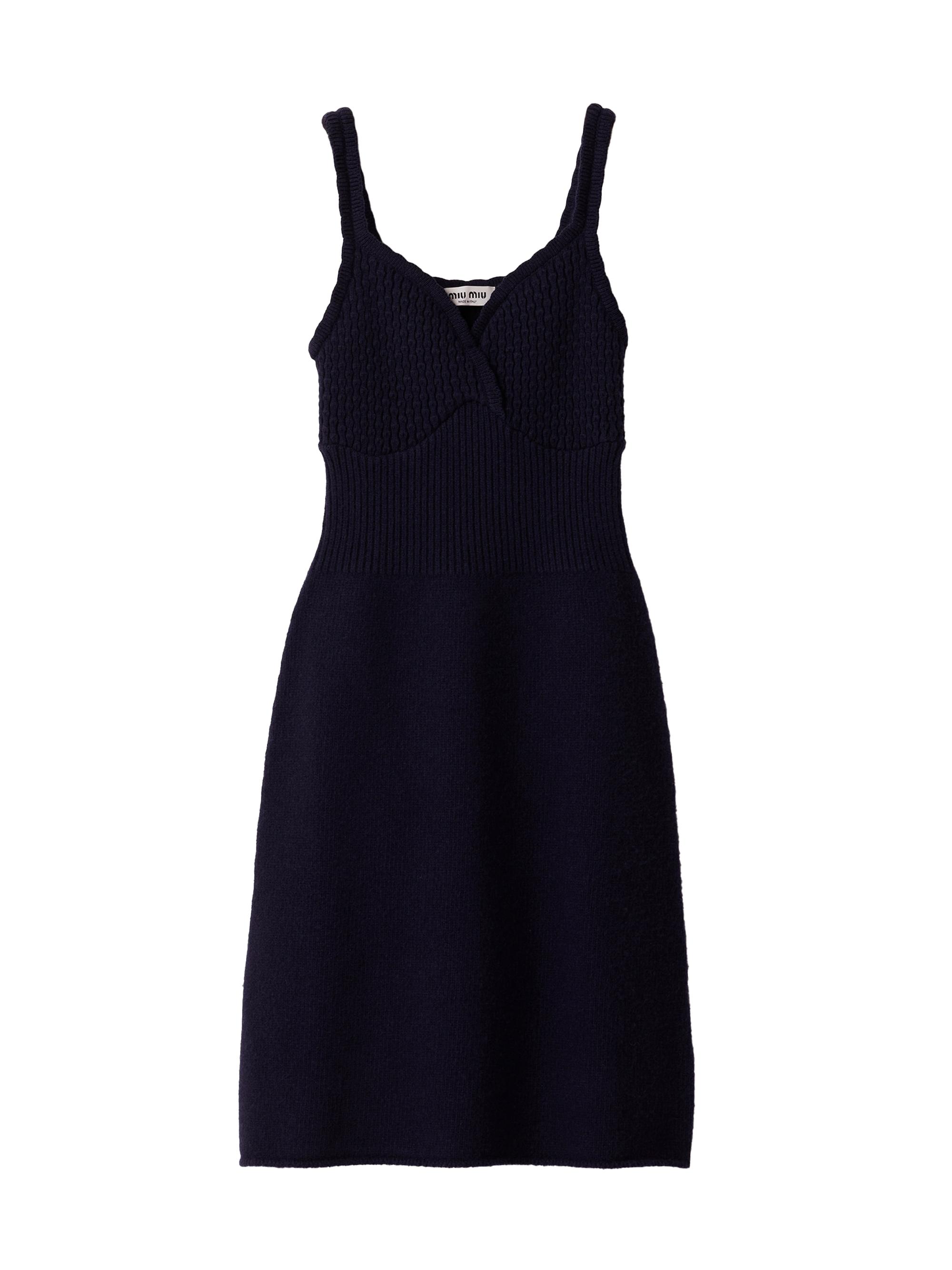 Miu Miu Women's Wool Knit Tank Dress - Blue