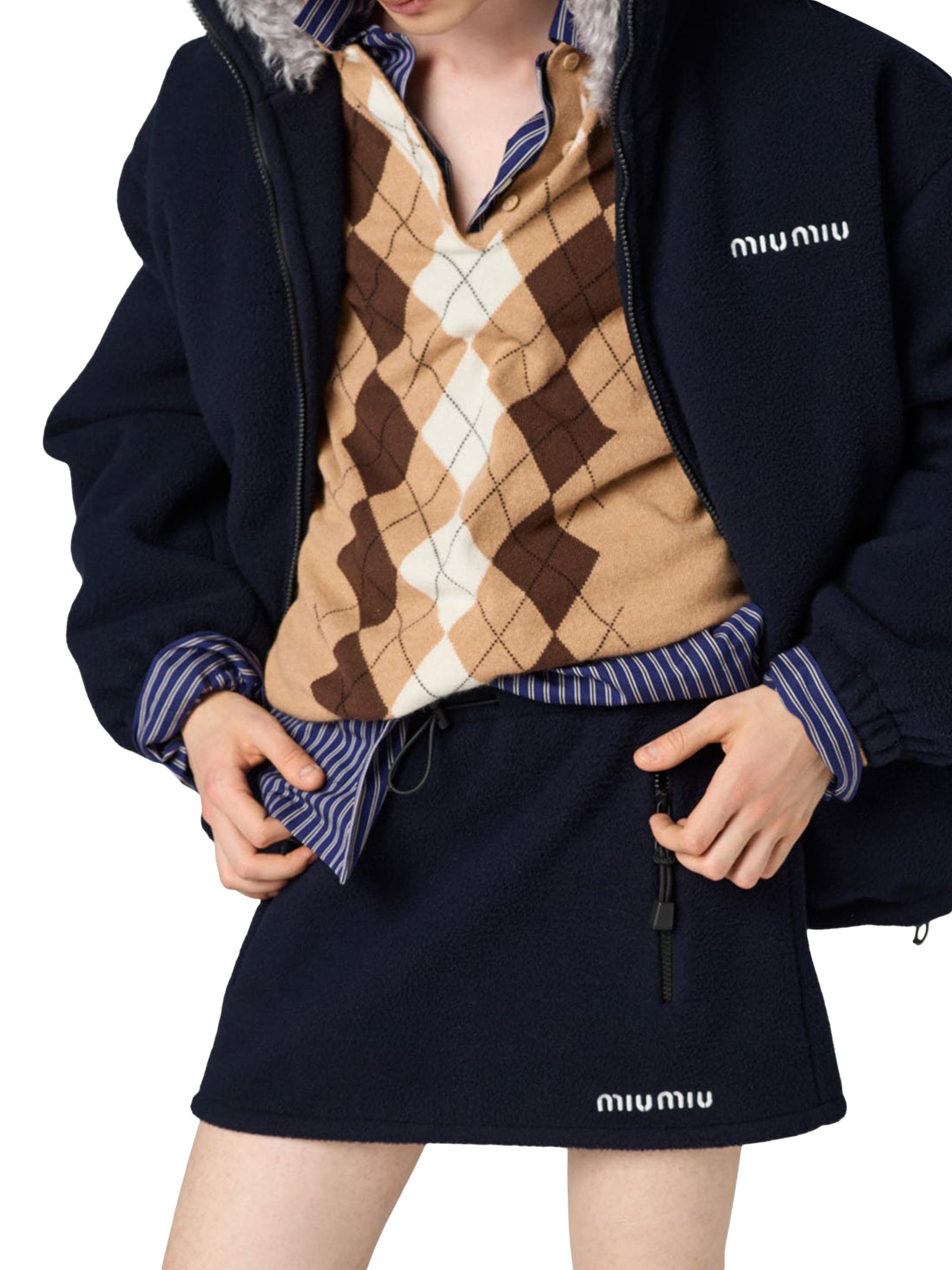 Miu Miu Fleece Down Jacket | Saks Fifth Avenue