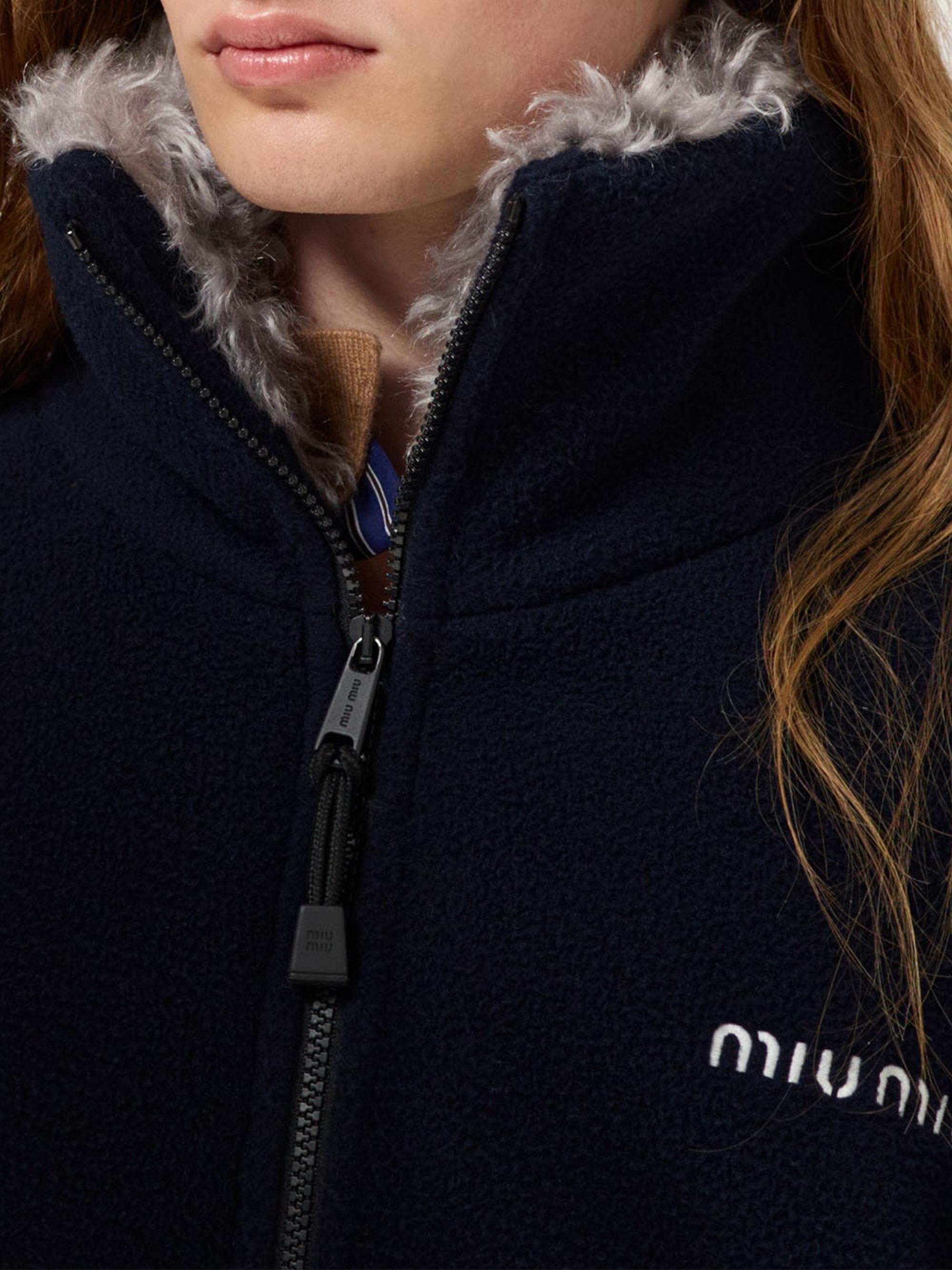 Miu Miu Fleece Down Jacket | Saks Fifth Avenue