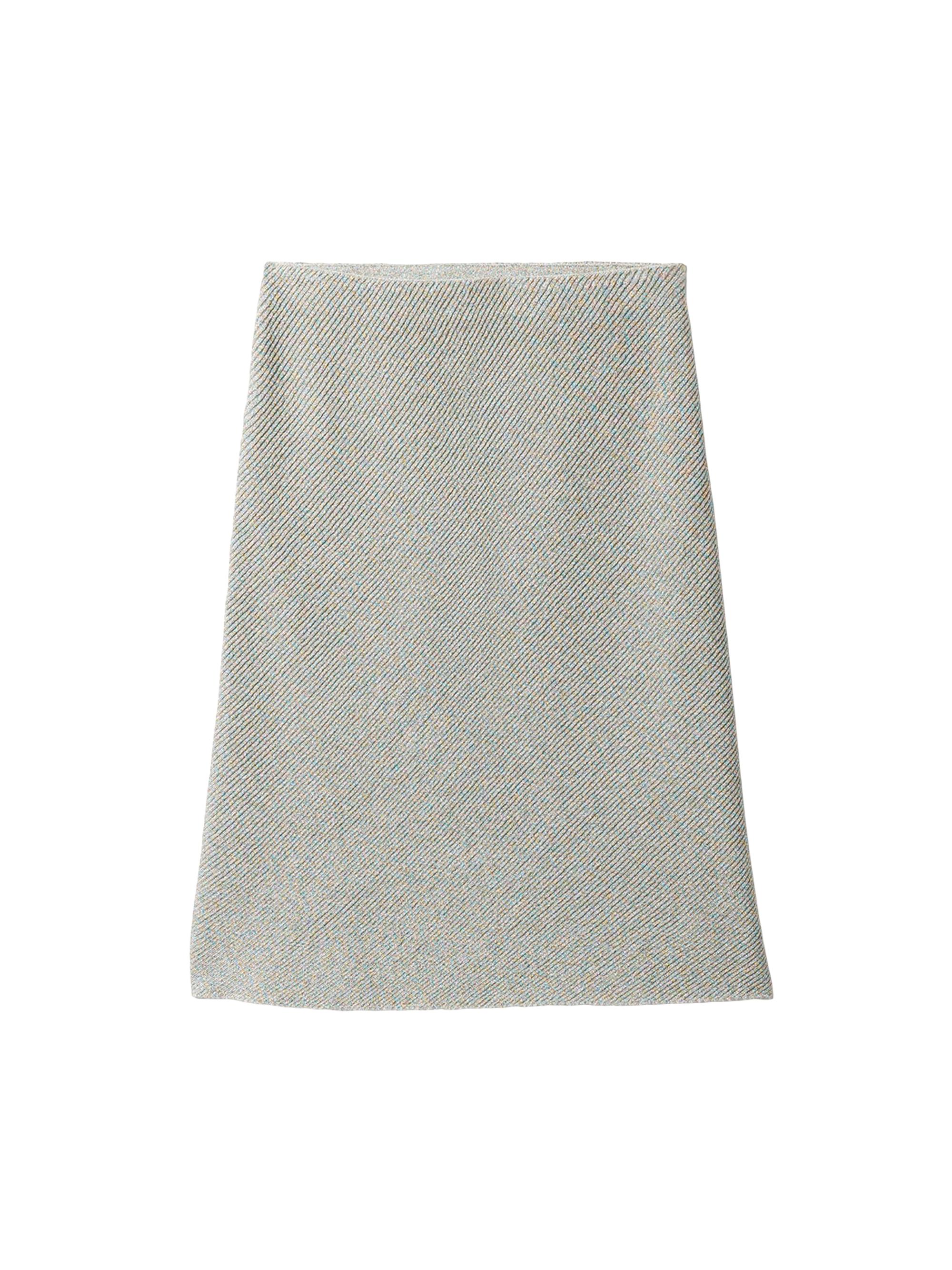 Miu Miu Women's Lamé Skirt - Grey
