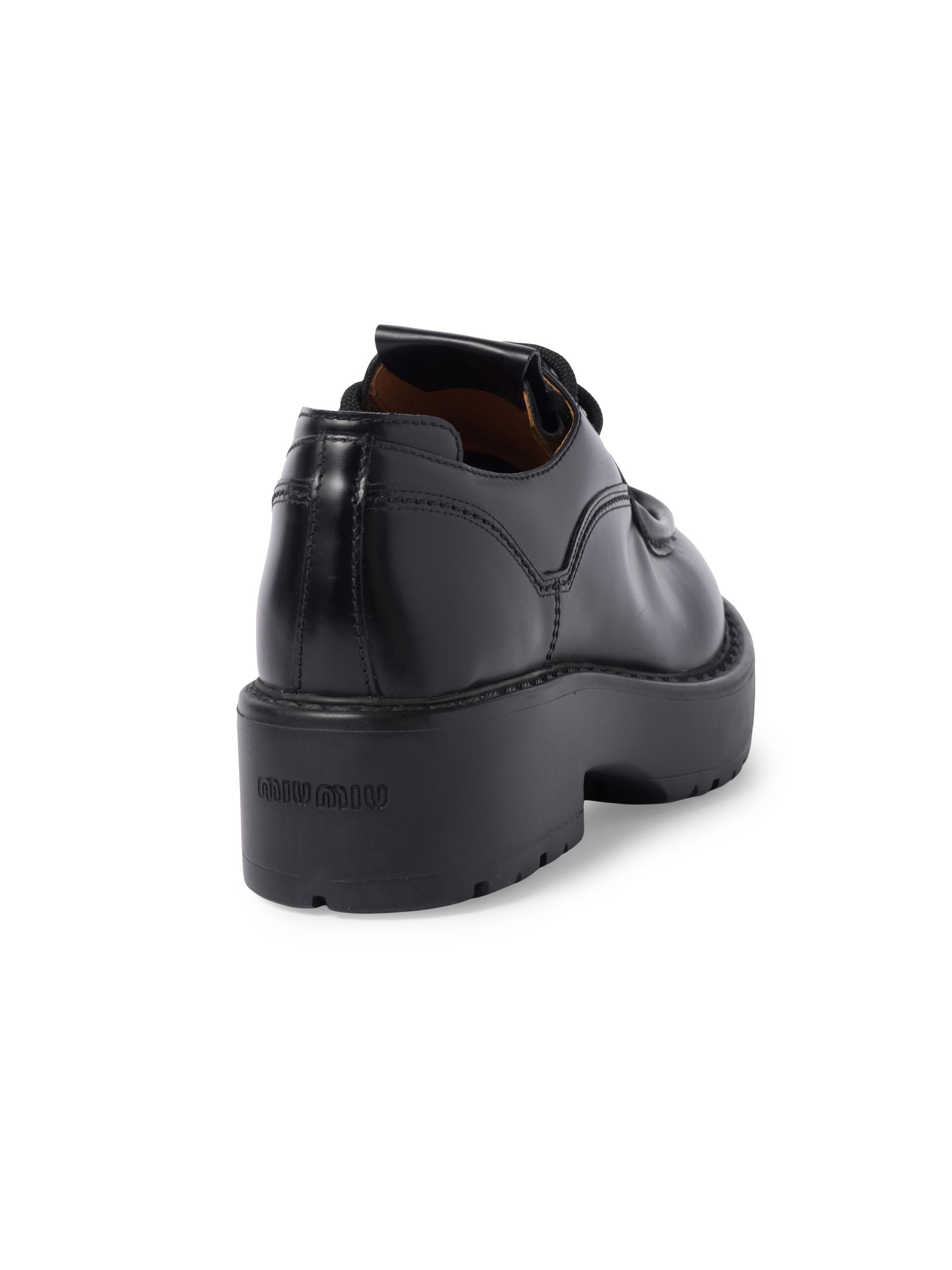 Miu Miu Leather Lace-Up Loafers | Saks Fifth Avenue