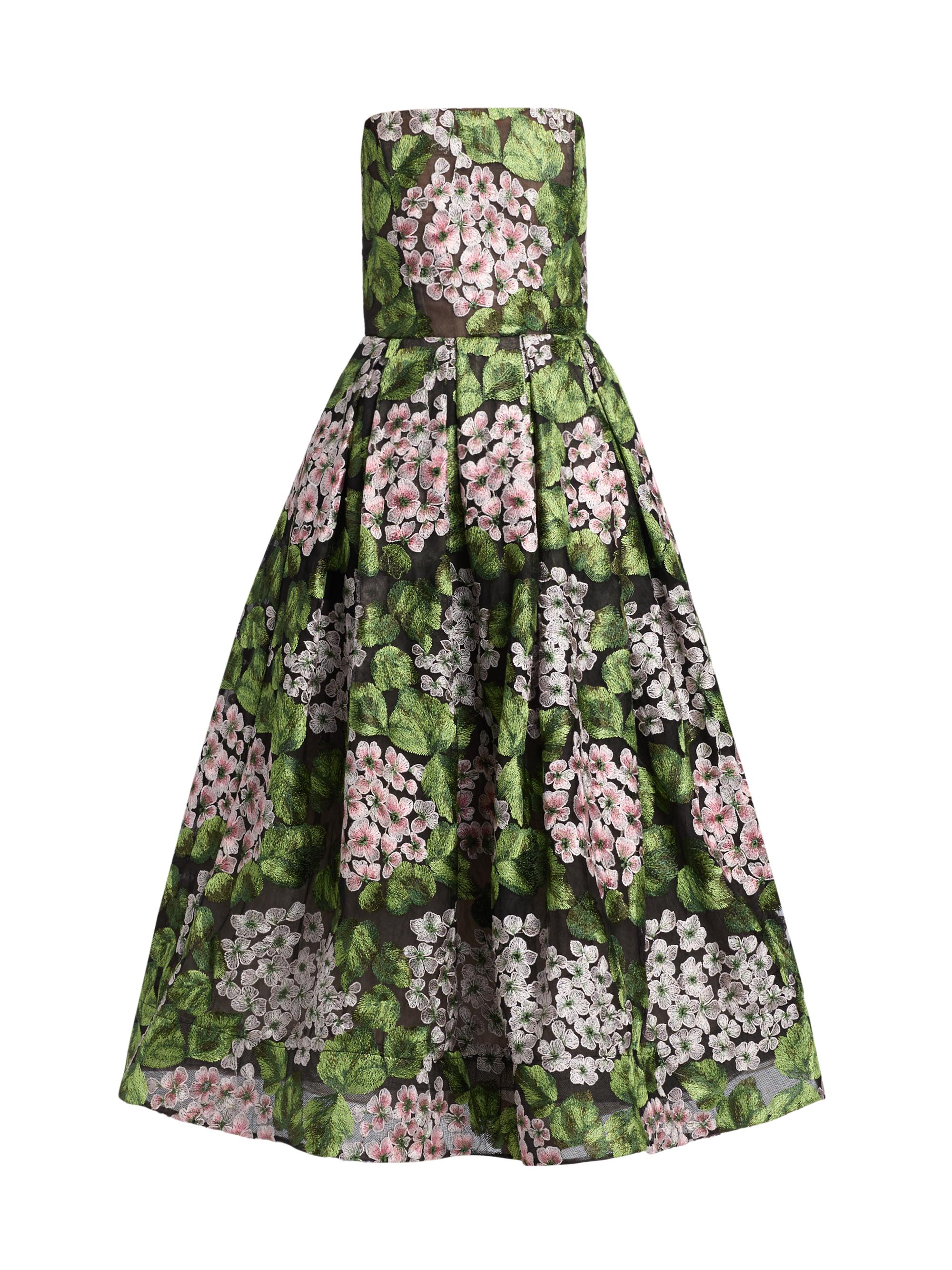 Kate Floral Embroidered Corset Midi-Dress