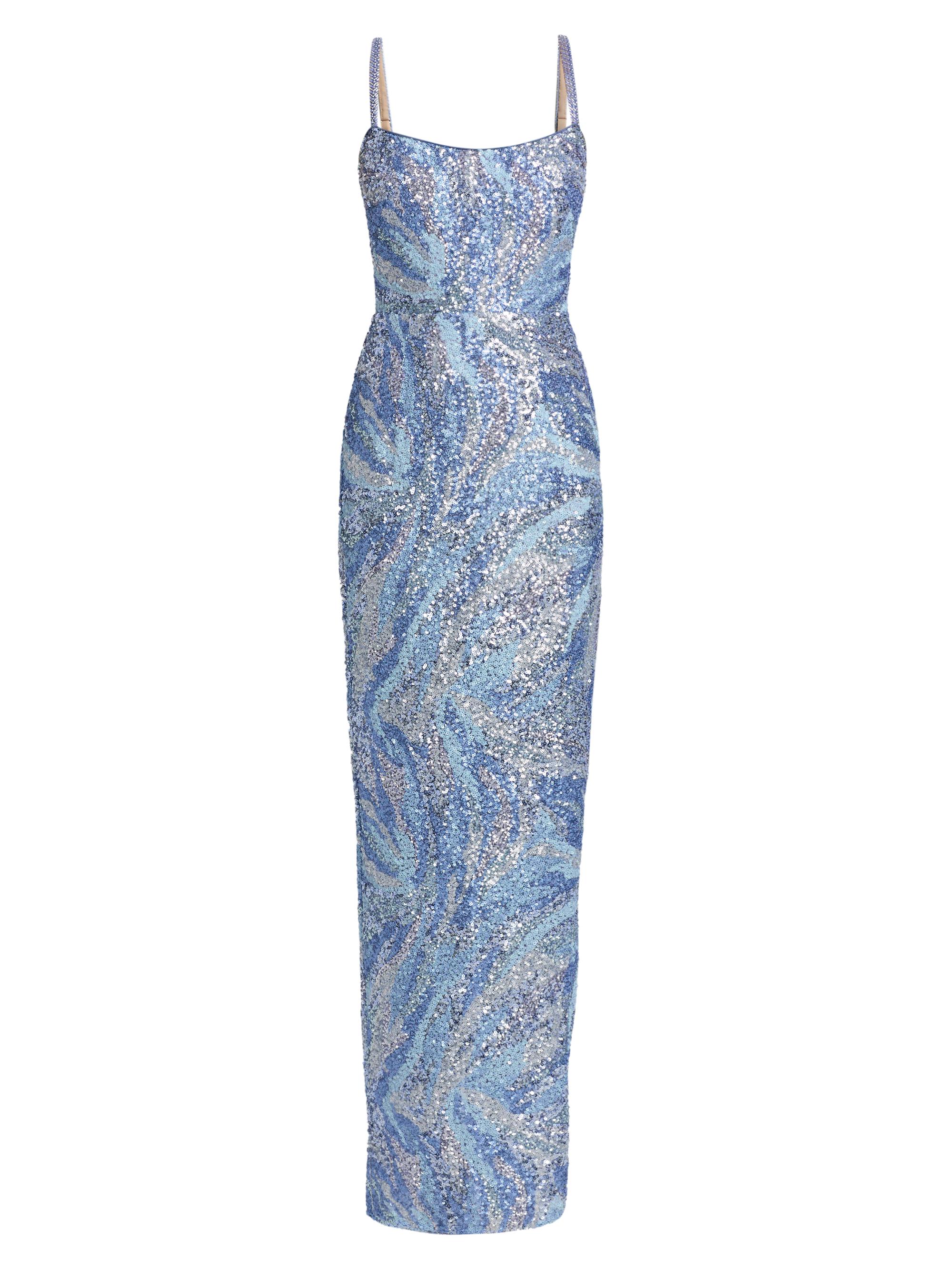 Bronx and Banco Women's Dahlia Sequined Maxi Dress - Blue Multi