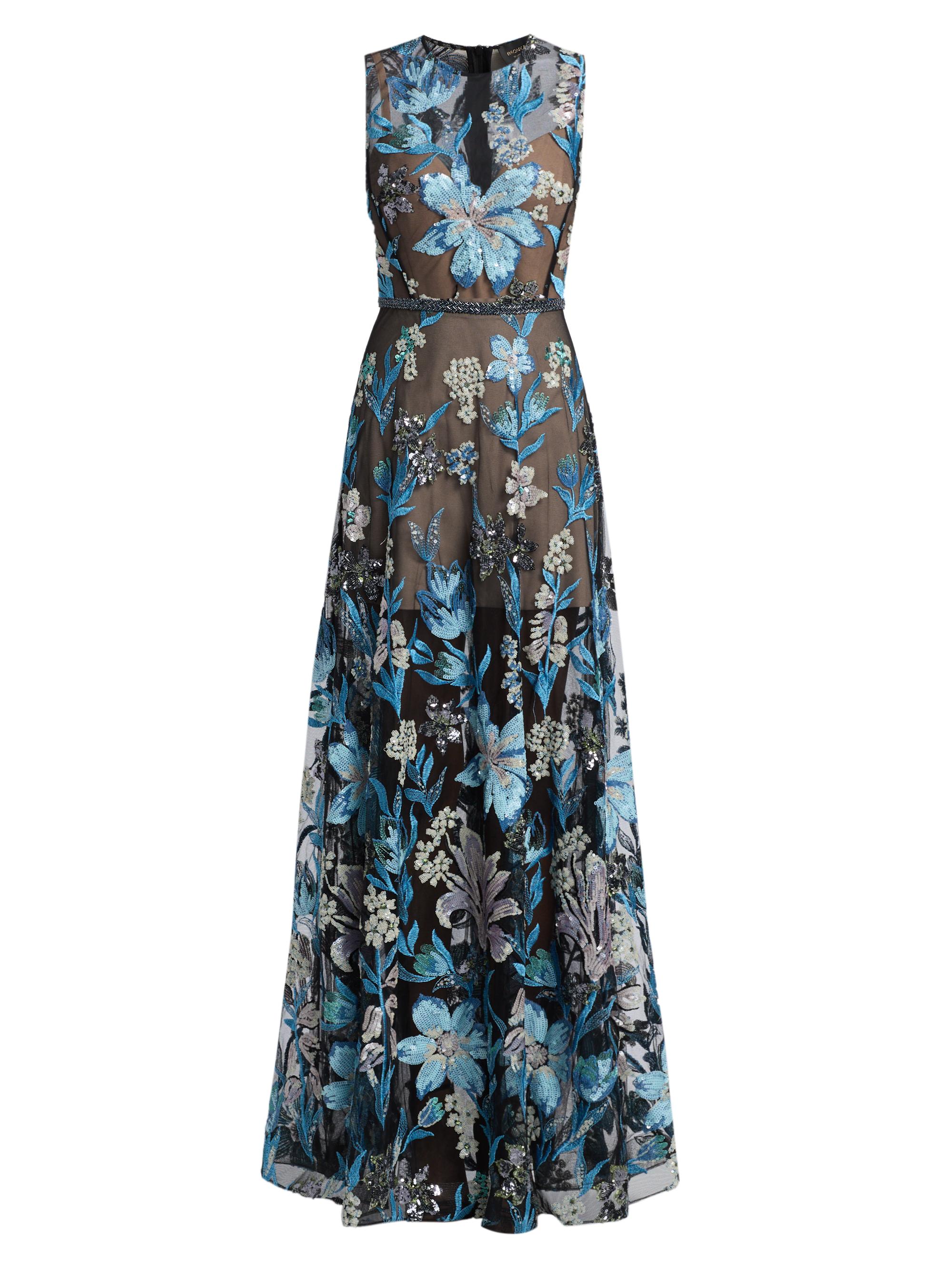 Arielle Sequin Floral Gown