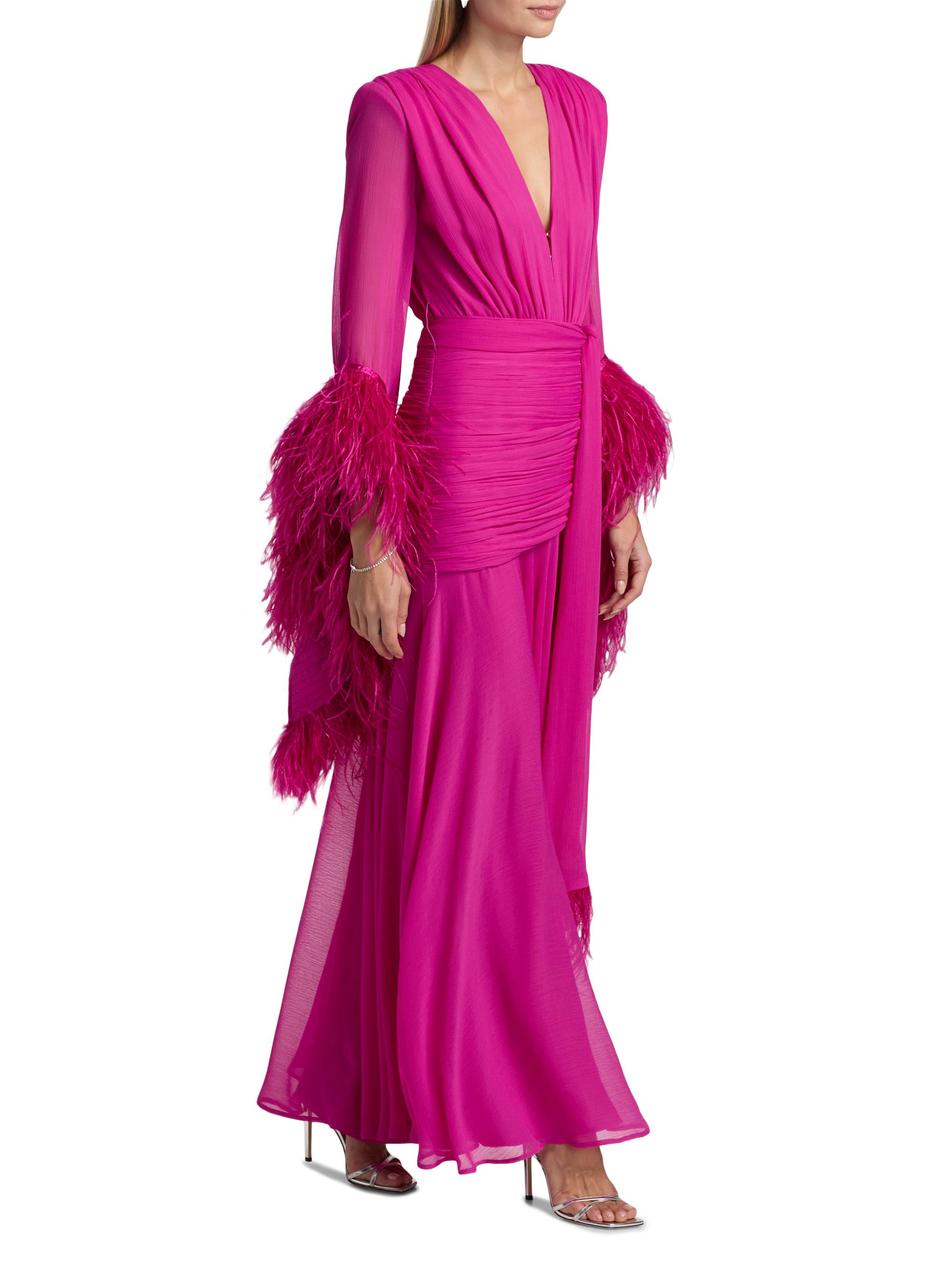 bronx and banco pink feather dress Bronx and Banco