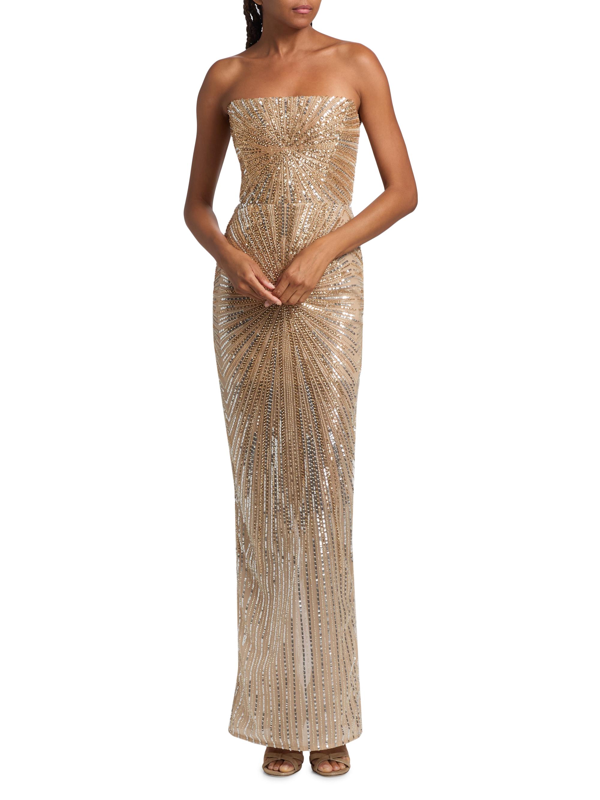 Bronx Banco Dahlia Crystal-Embellished Strapless Maxi Dress | Saks Fifth  Avenue