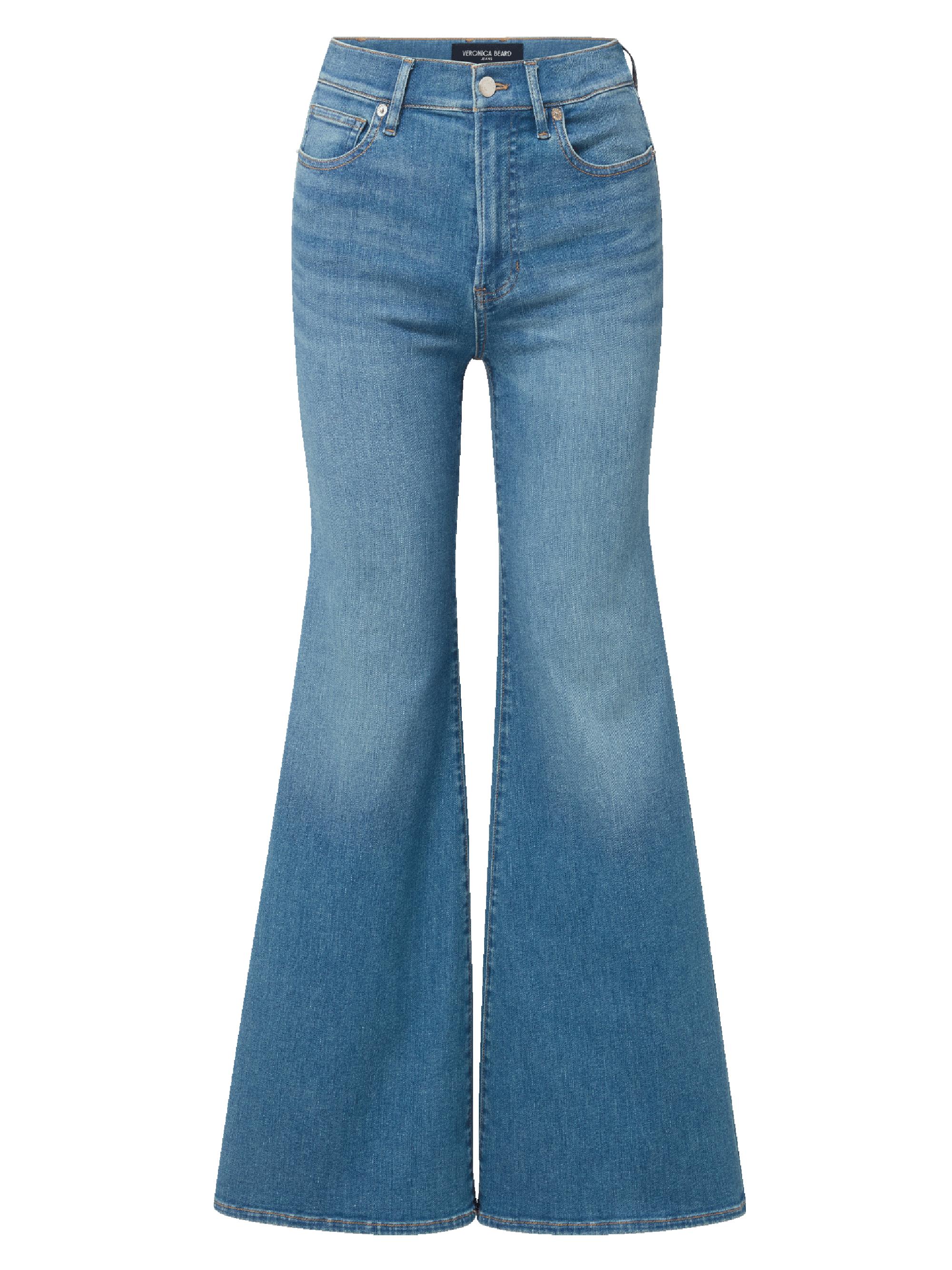 Veronica Beard Women's Joplin High-Rise Wide Flare Jeans - Pool Party | Thumbnail 7