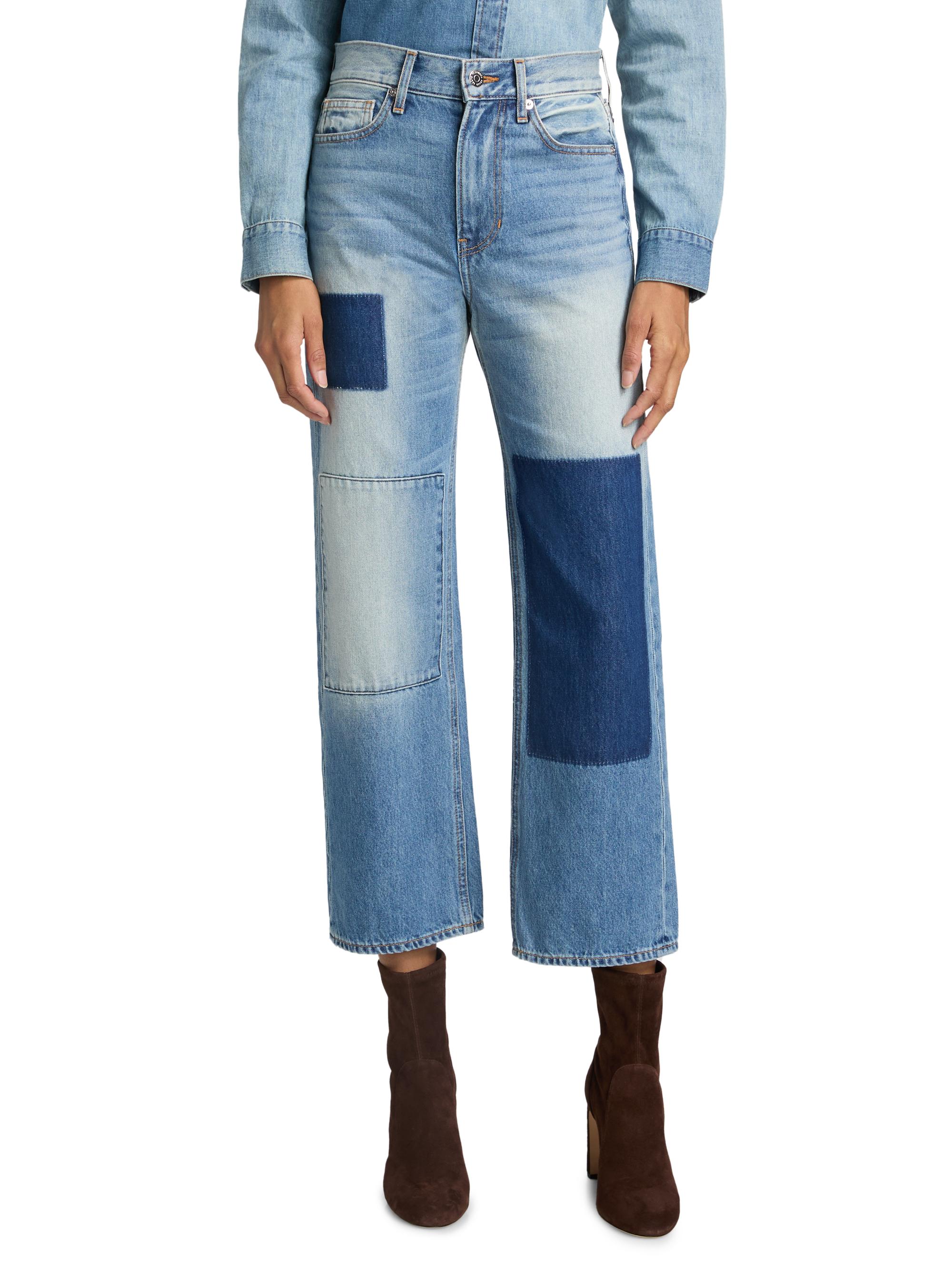 Veronica Beard Dylan Ankle High Rise Straight in Stoned Serendipity