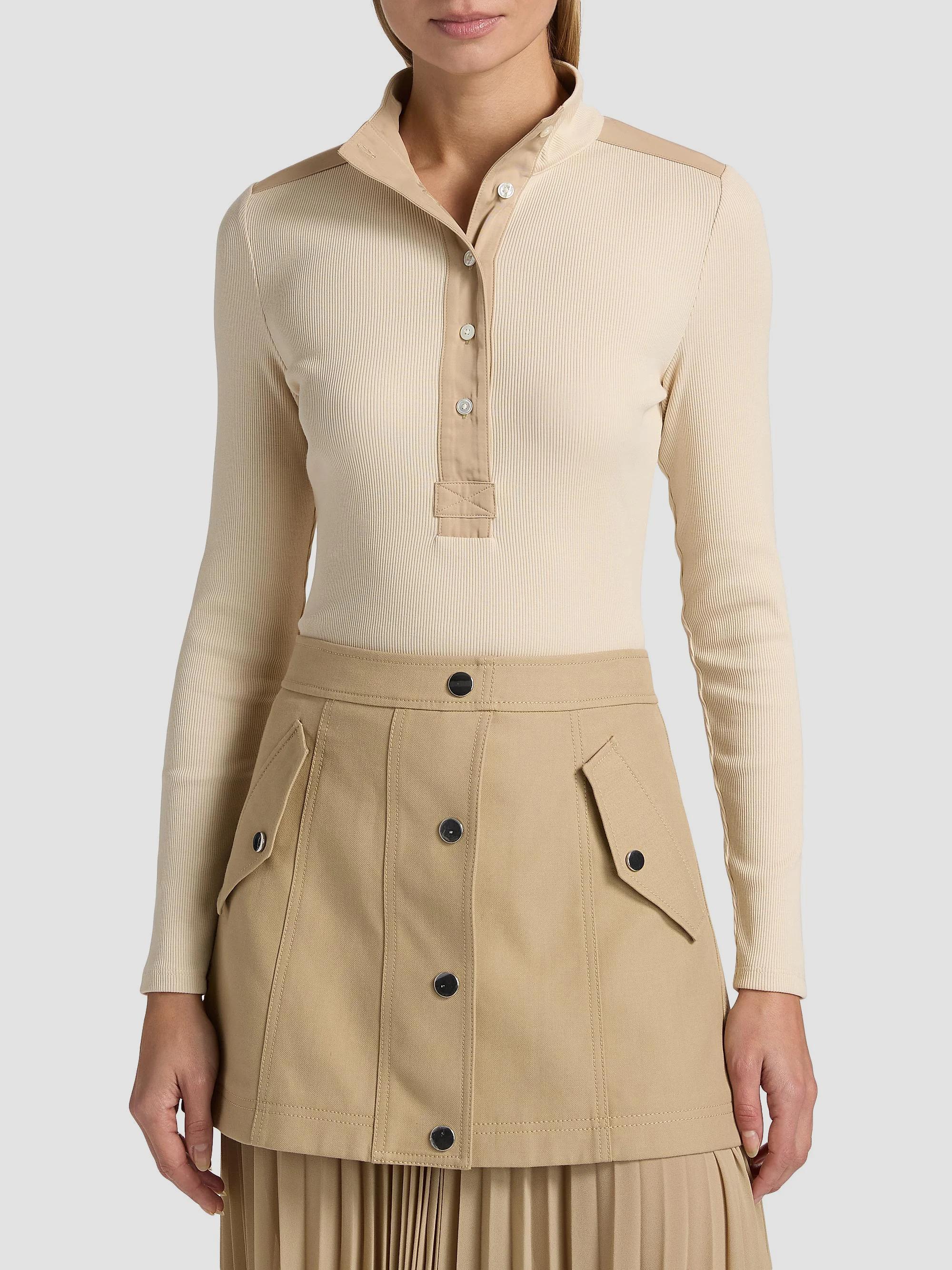 Veronica Beard Reynart Rib-Knit Long-Sleeve Top | Saks Fifth Avenue