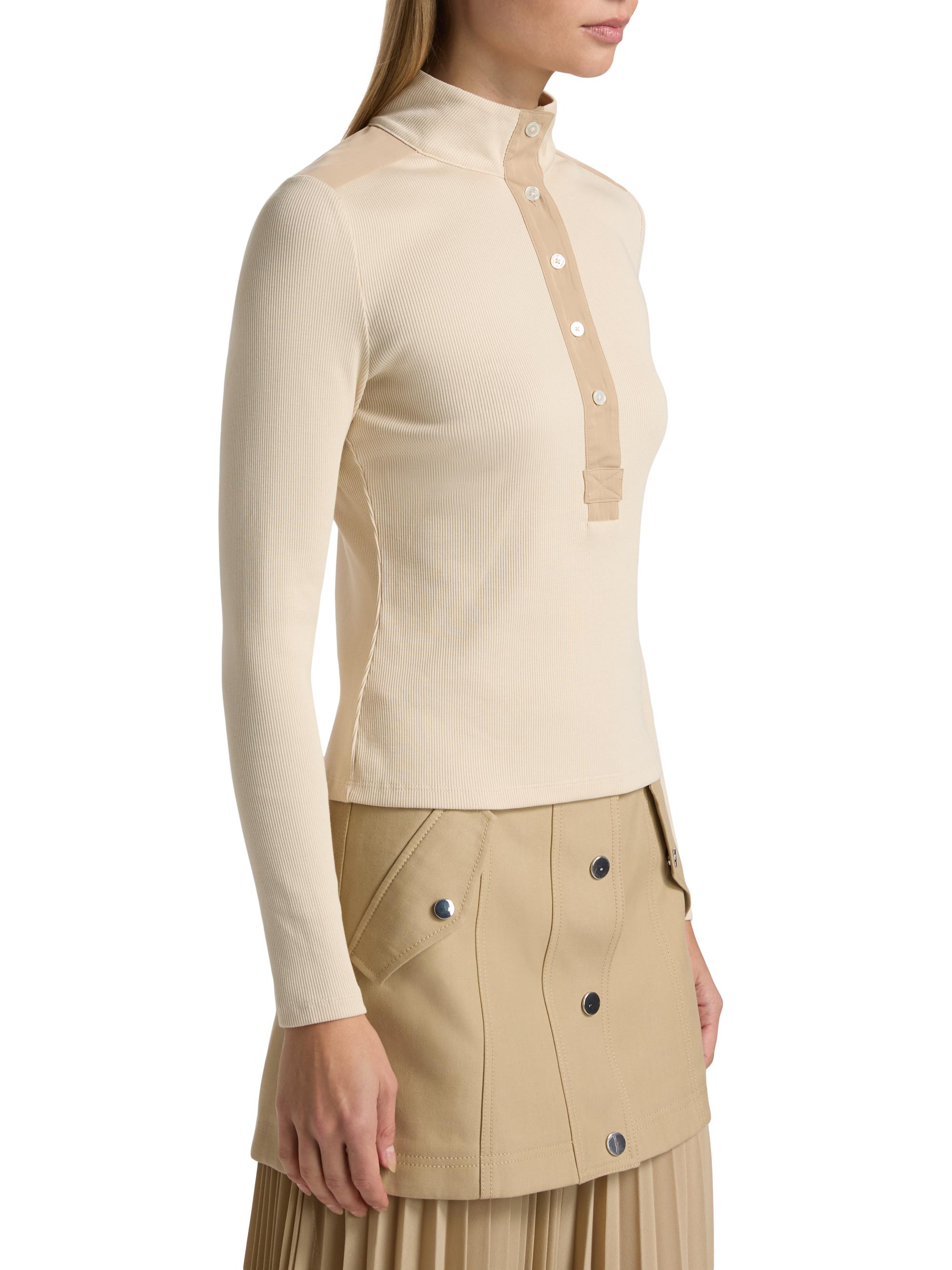 Veronica Beard Reynart Rib-Knit Long-Sleeve Top | Saks Fifth Avenue