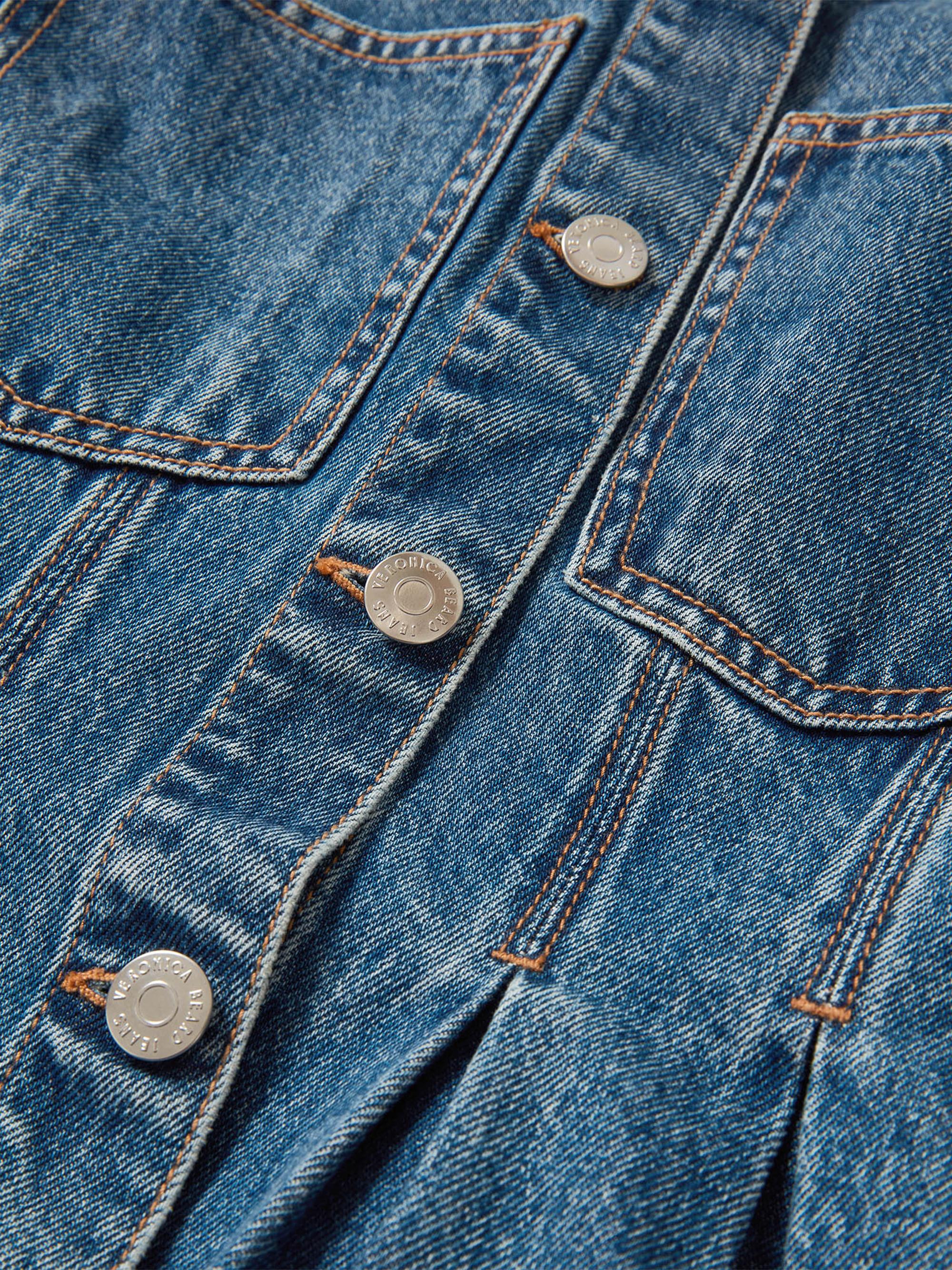Veronica Beard Zahara Denim Peplum Jacket | Saks Fifth Avenue