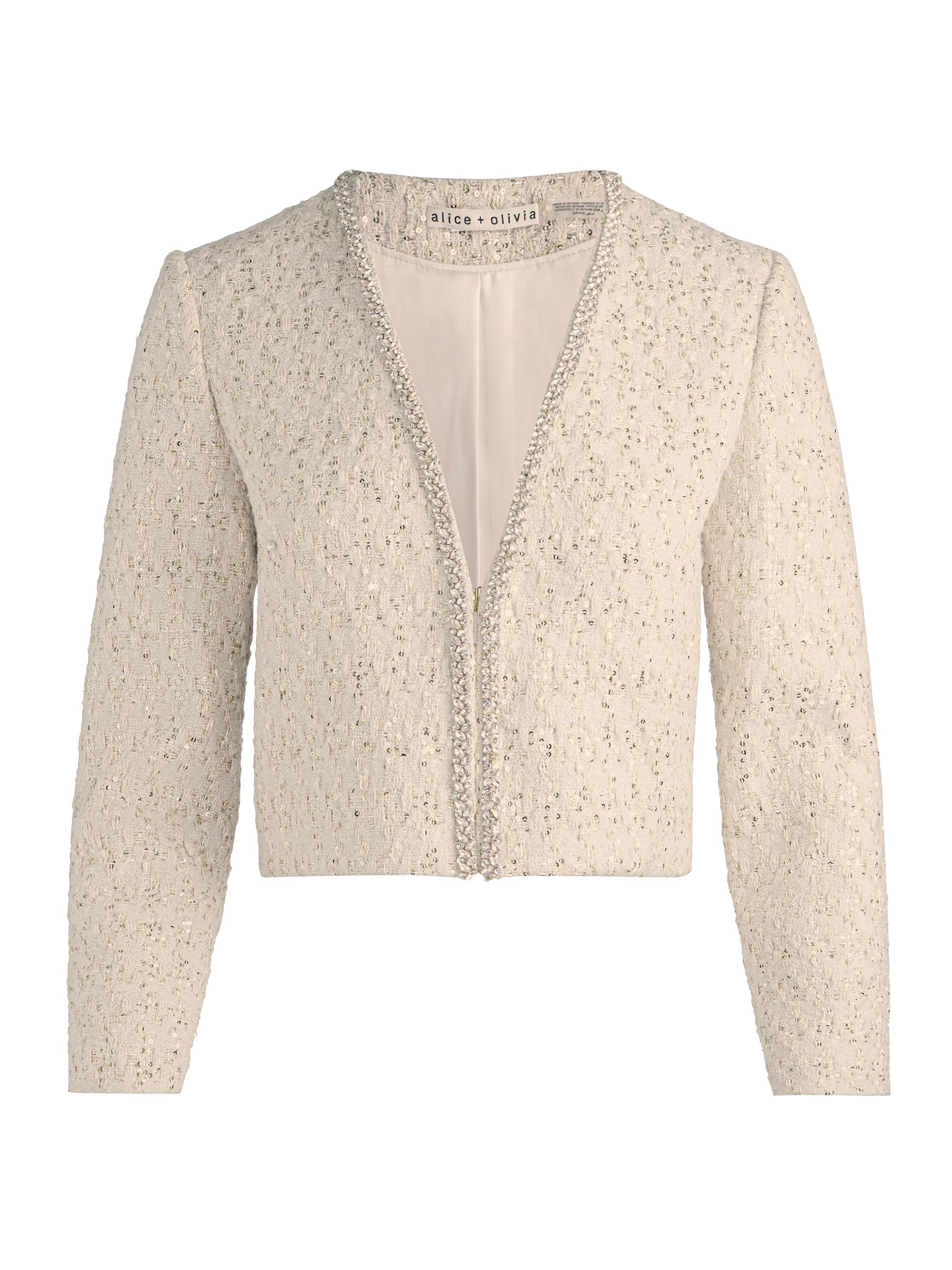 Alice + Olivia Ilaria Sequined Cropped Jacket | Saks Fifth