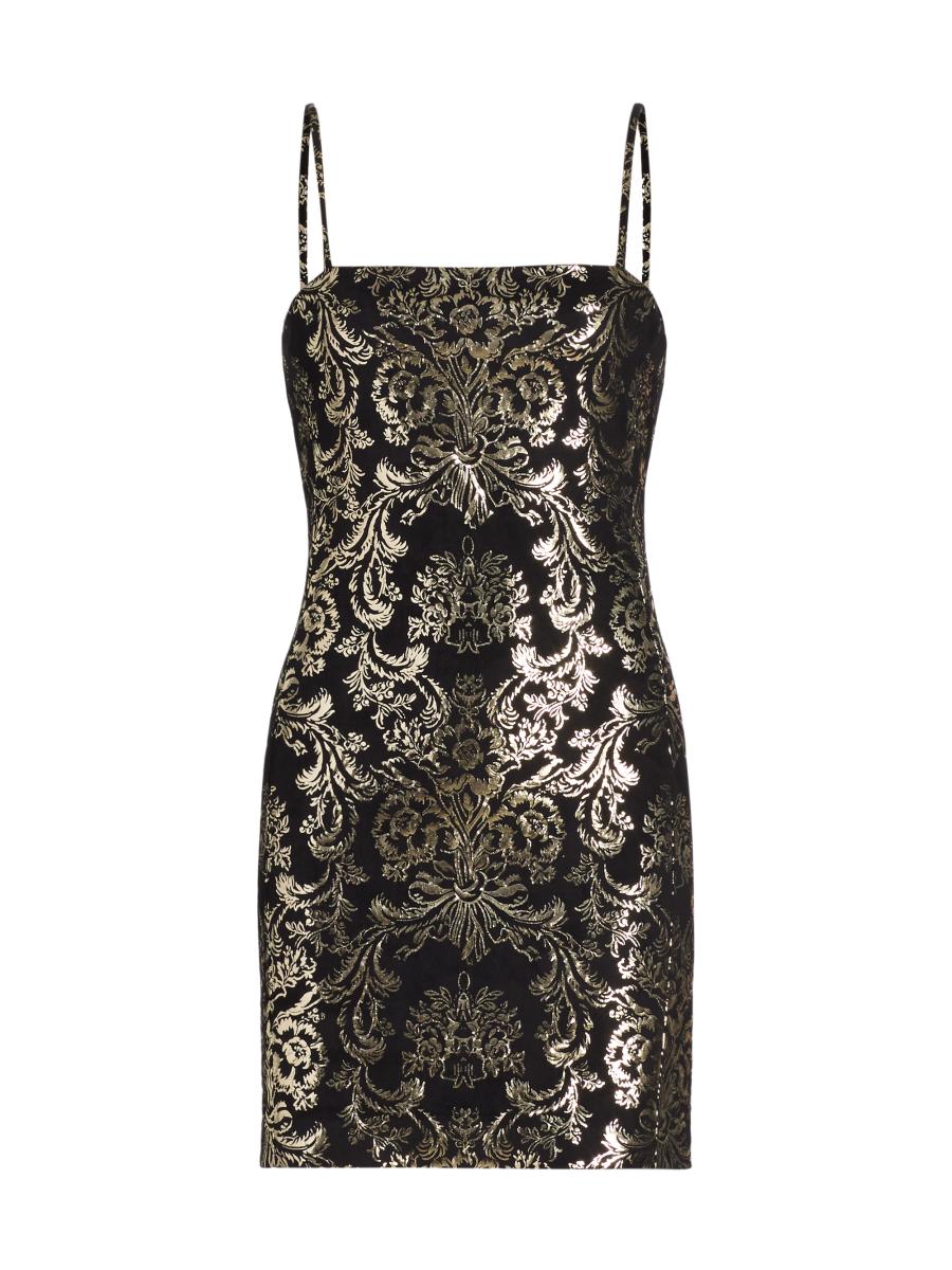 ALICE + OLIVIA Fifi Metallic Jacquard Minidress | Saks Fifth Avenue