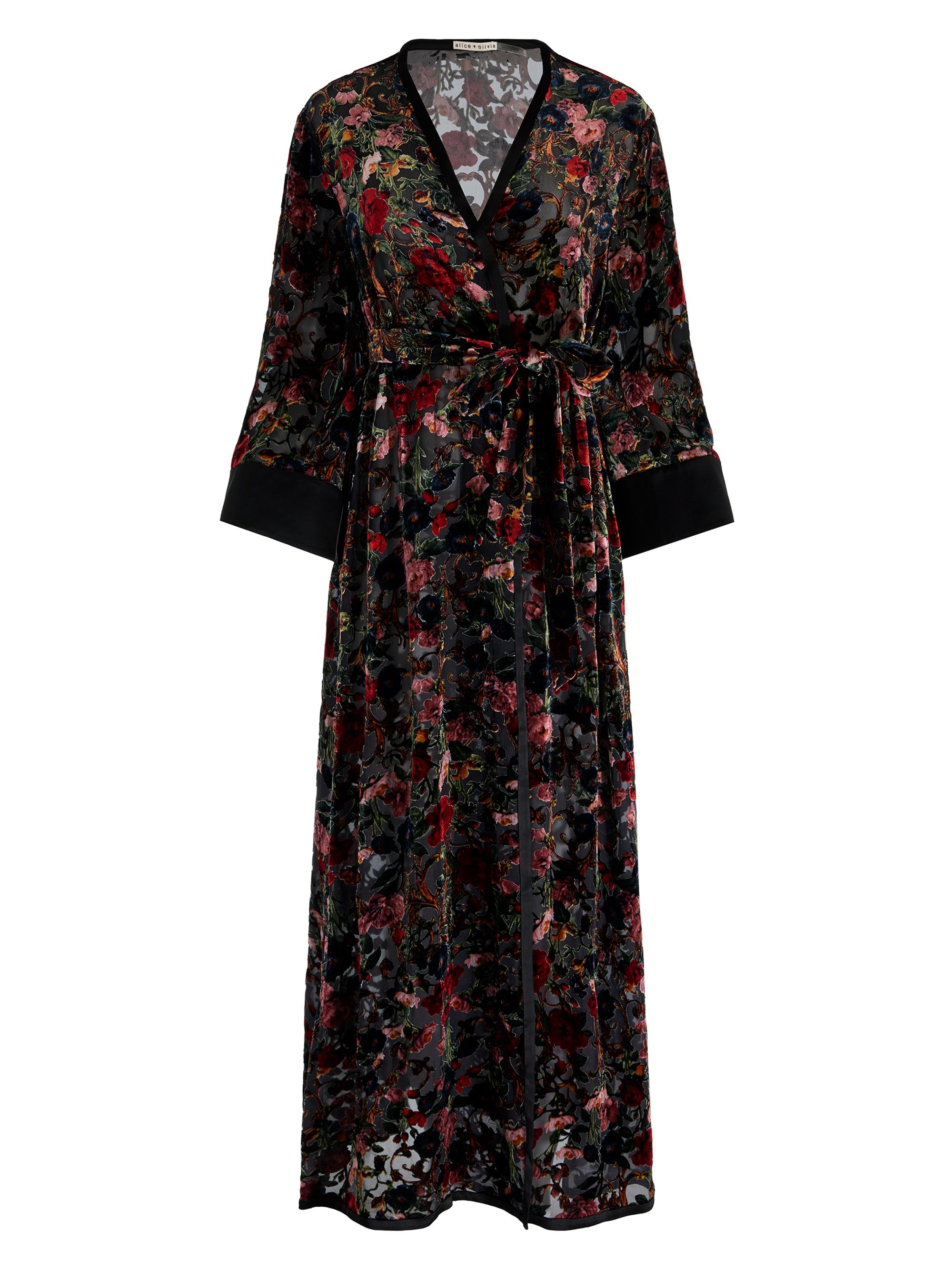 ALICE + OLIVIA Women's Nomi Floral Silk-Blend Kimono-Inspired Robe - Evermine