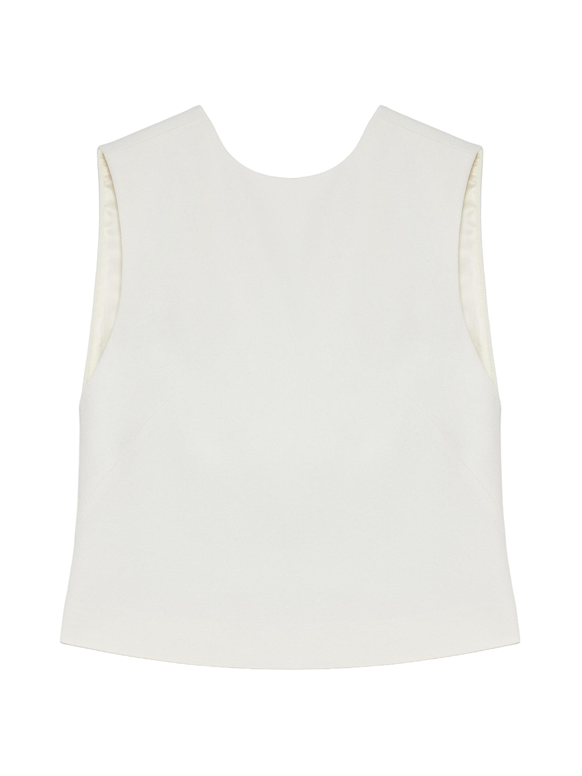 Armarium Women's Milli Round Neck Sleeveless Top - White