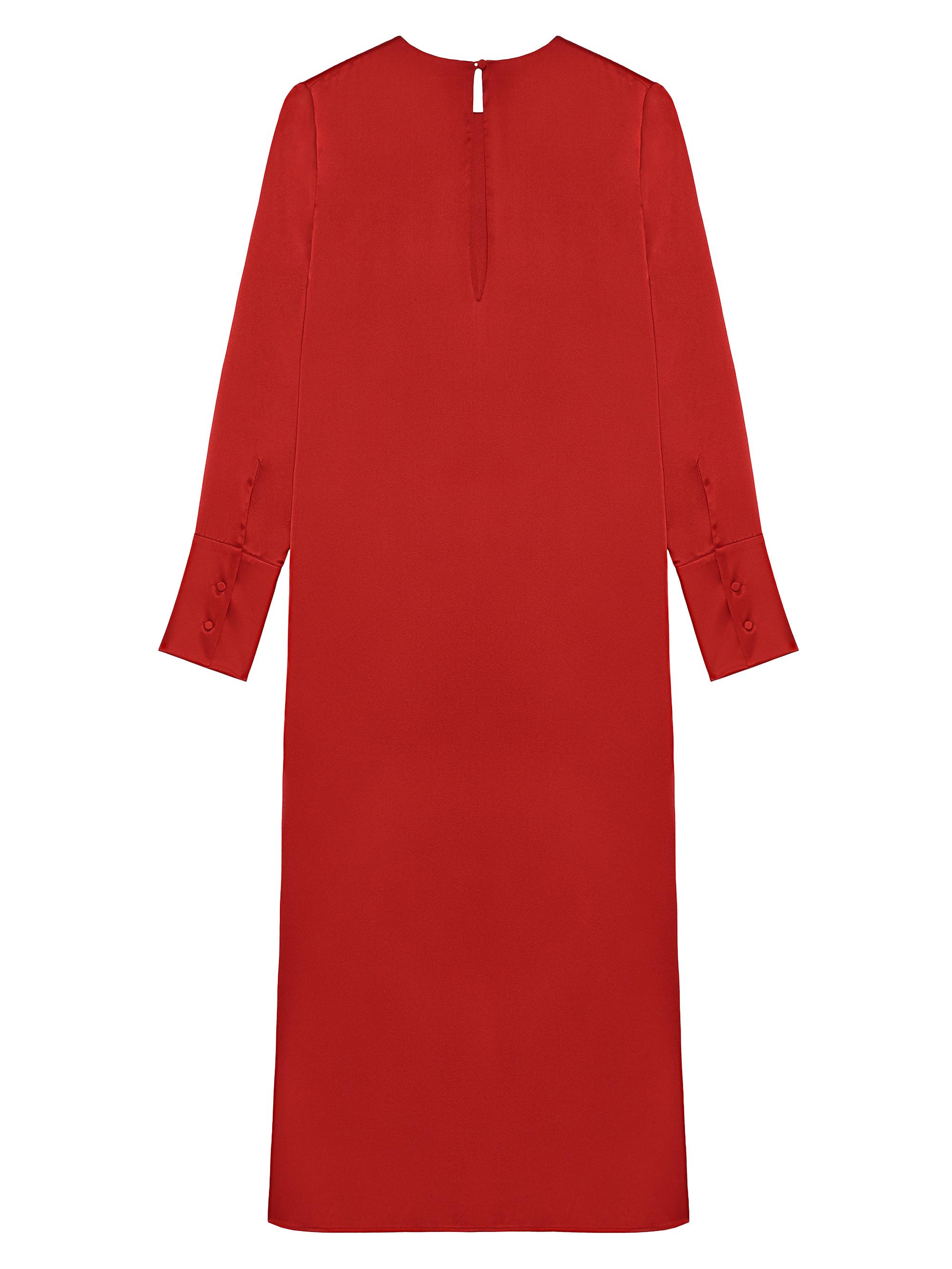 midi shift dress with sleeves Dresses | Womens shorter hem Women's Shift Designer Midi Dresses