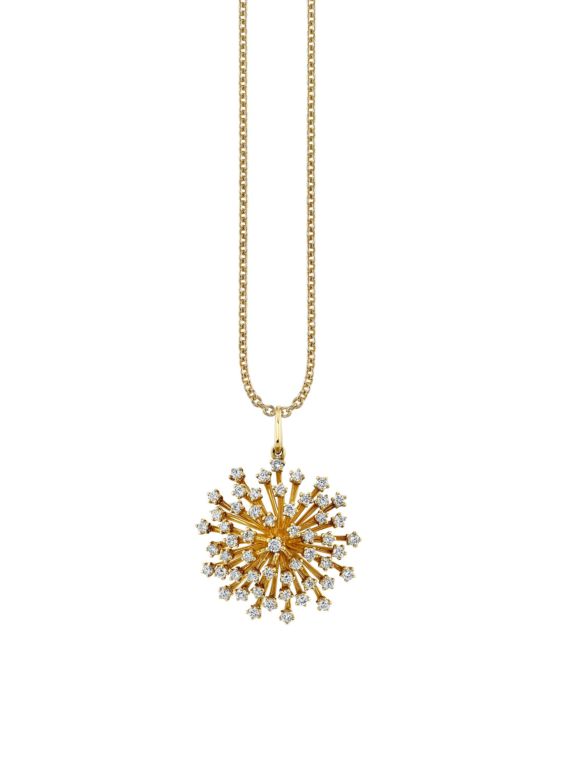 Sydney Evan Women's Sunset Observatory Desert Flower 14K Yellow Gold & 0.65 TCW Diamond Pendant Necklace - Gold