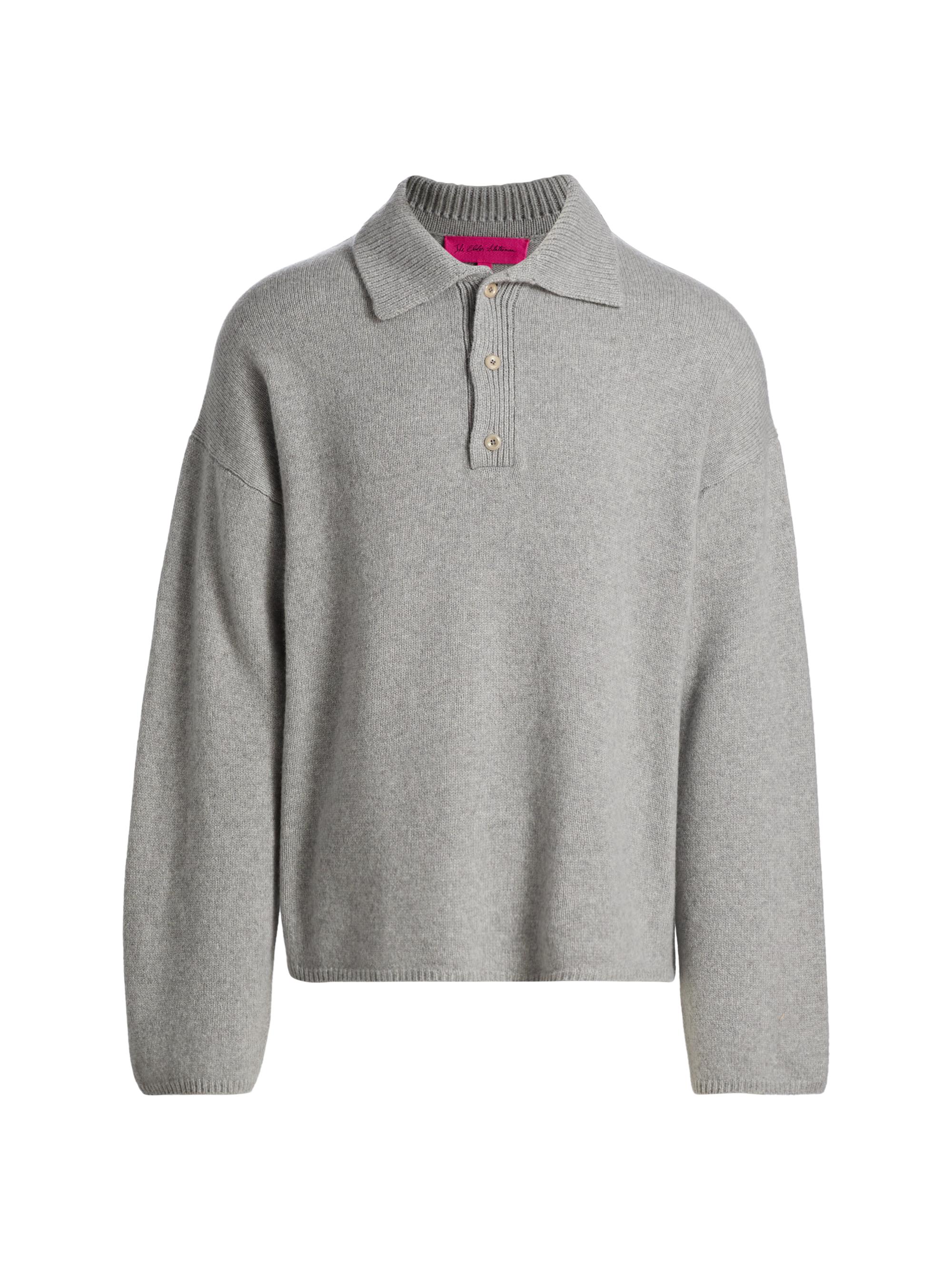 うめ The Elder Statesman Dume Cashmere Rugby Sweater | Saks Fifth Avenue