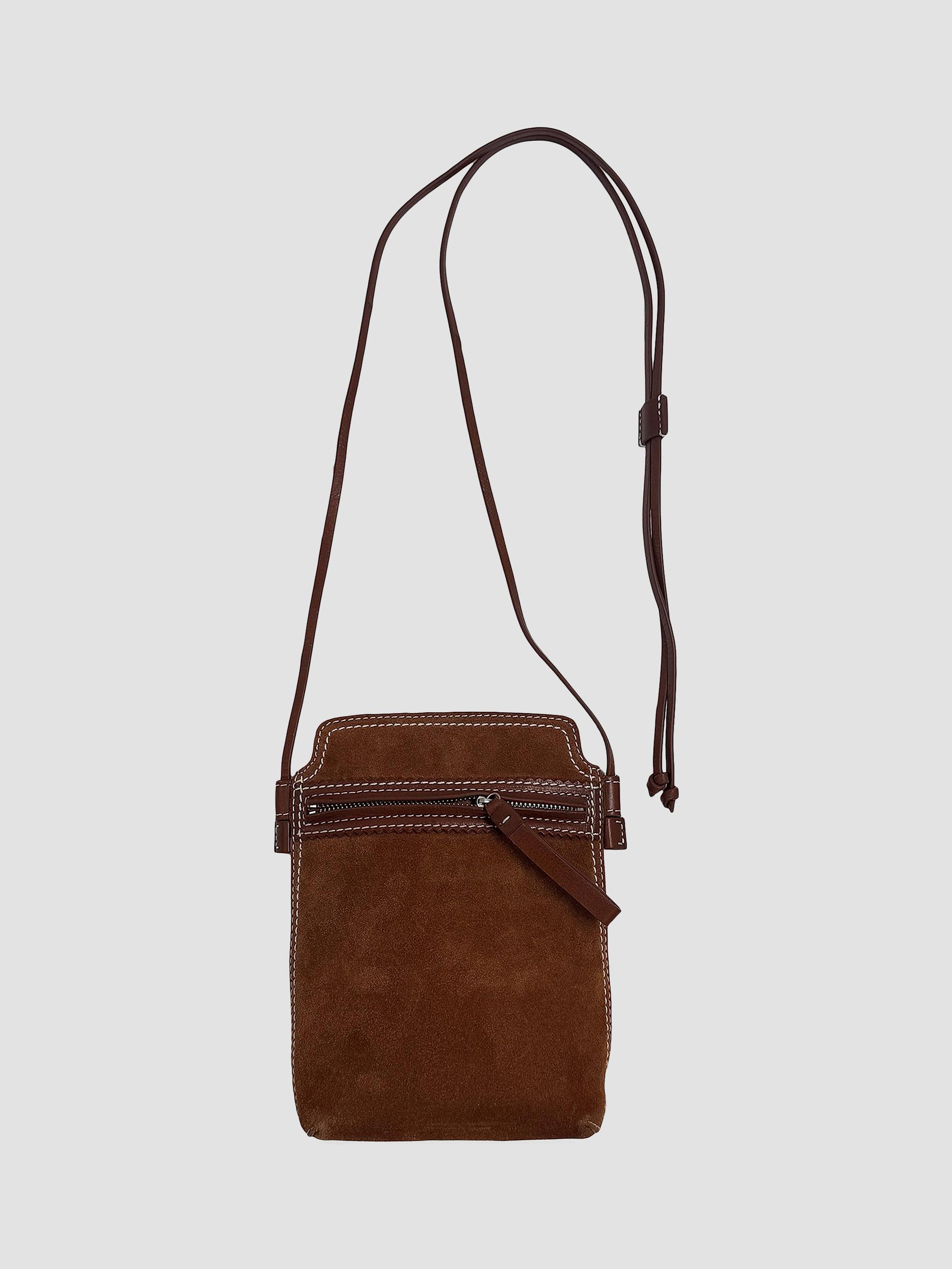 Dries Van Noten Men's Suede Crossbody Bag - Tan