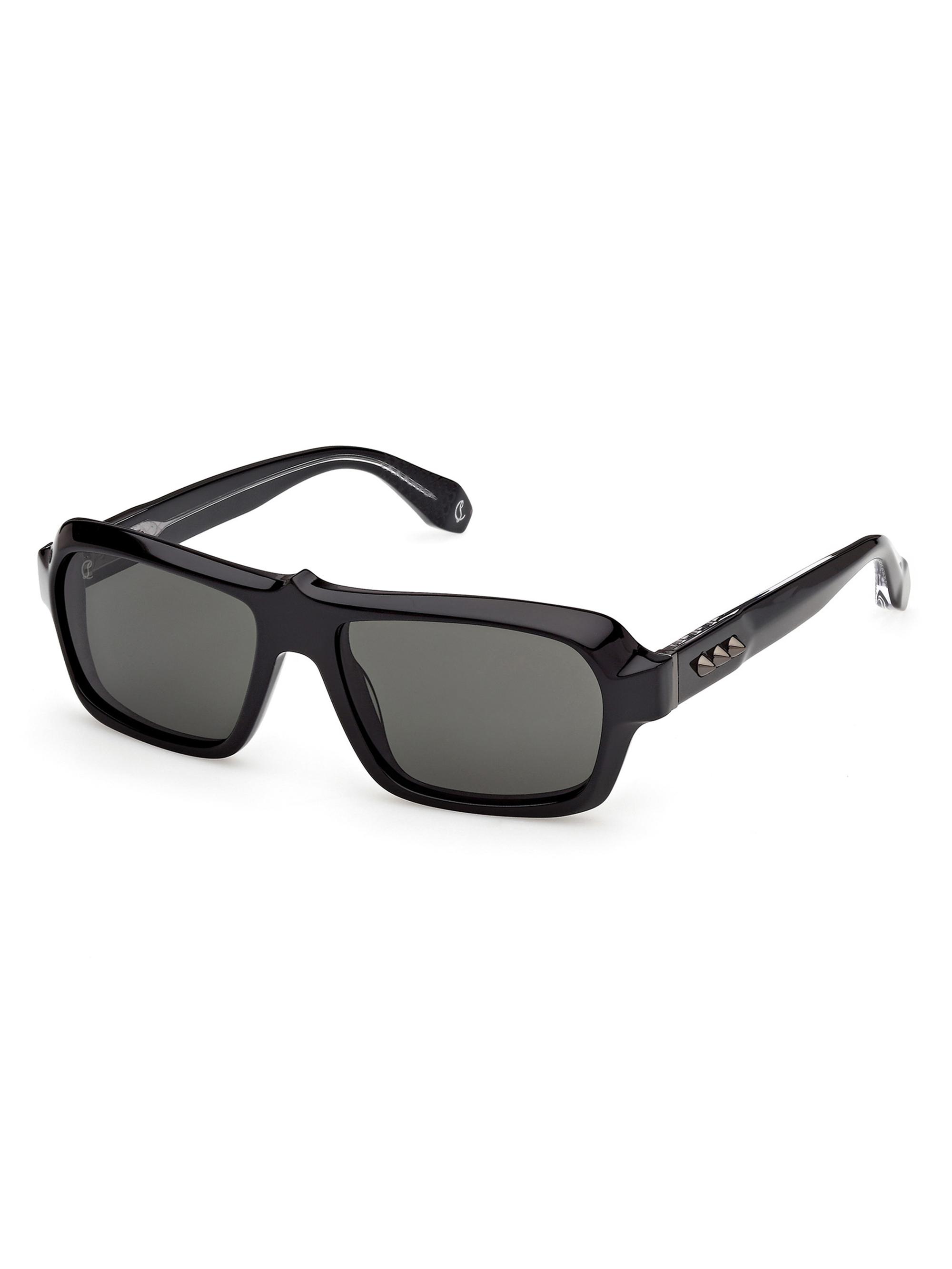 Christian Louboutin Men's Our Georges 56MM Rectangular Sunglasses - Black Smoke