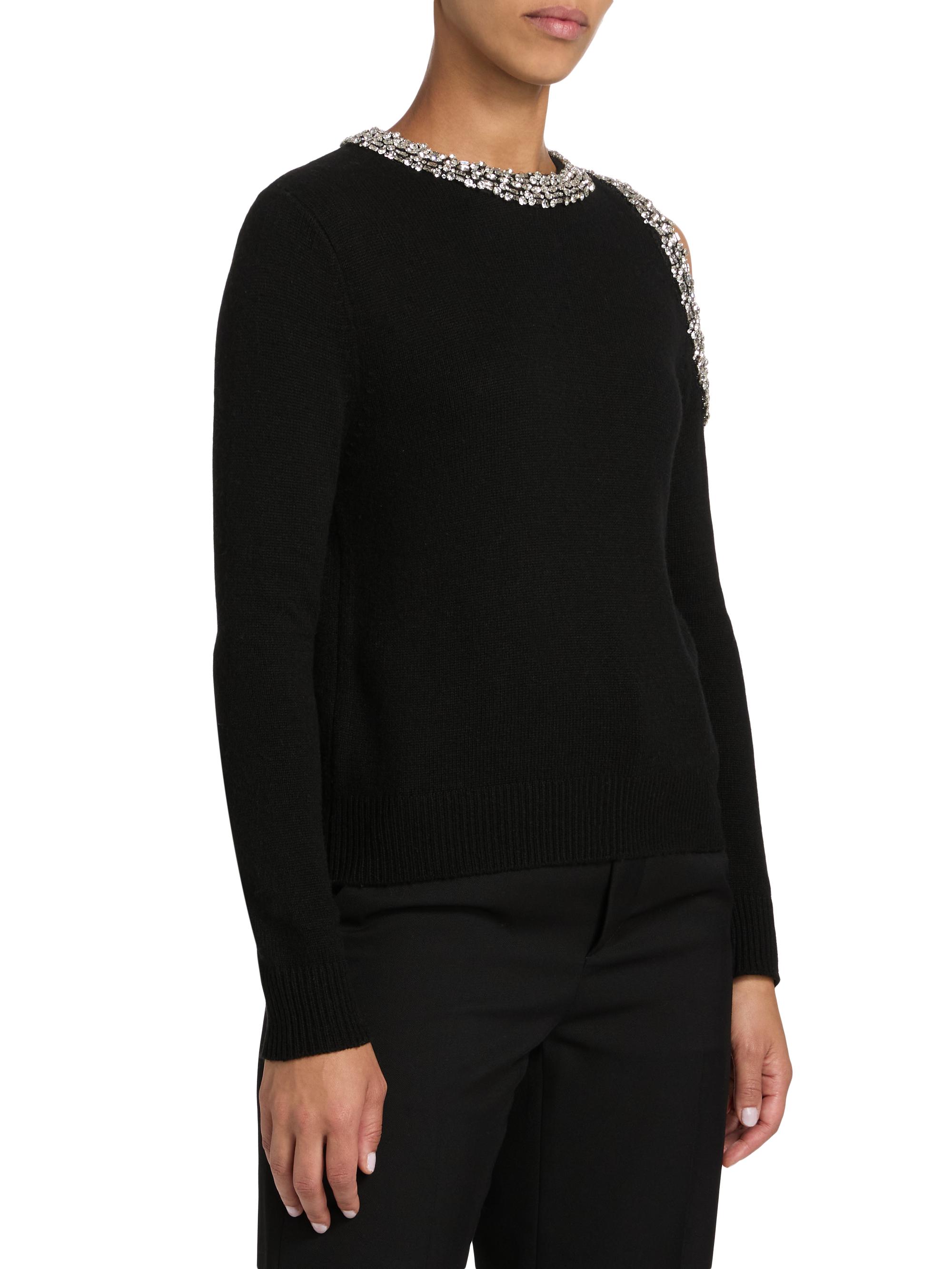Herlipto❤︎Crystal Embellished Knit  top Milly Roma Crystal-Embellished Knit Top | Saks Fifth Avenue