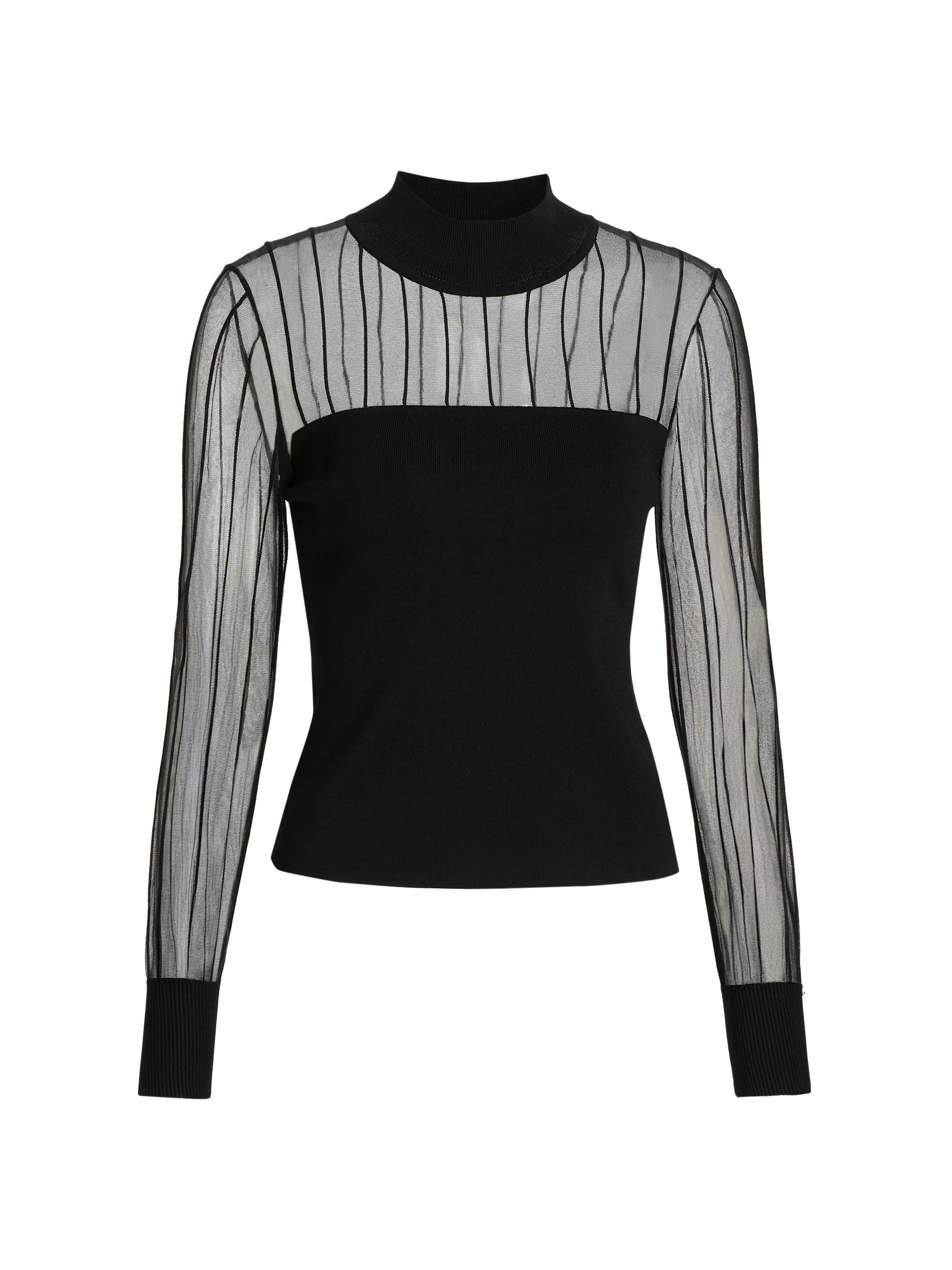 Pleats Please Issey Miyake Warp Pleated Long-Sleeve Top