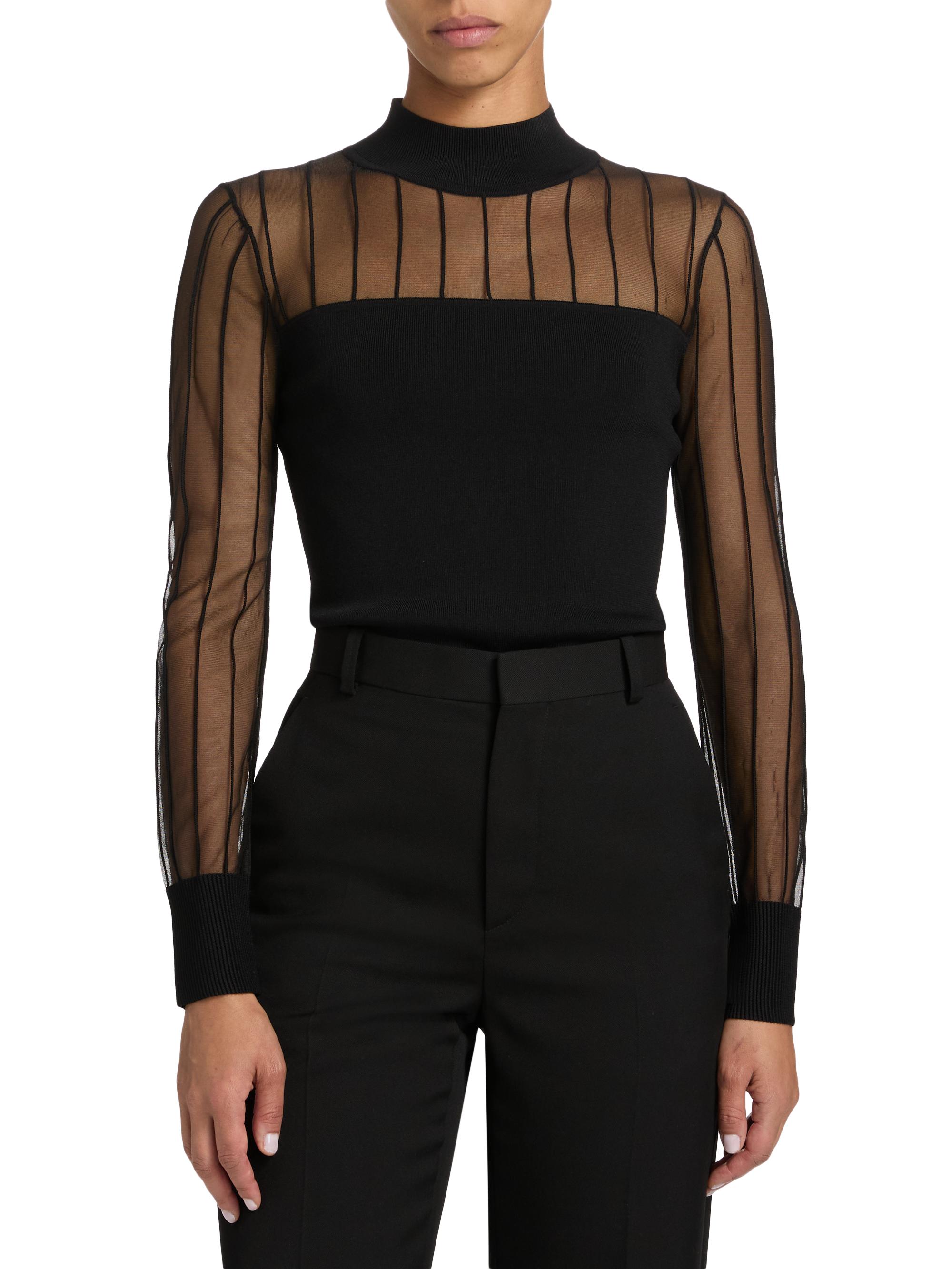 Milly Krissy Sheer-Knit Top | Saks Fifth Avenue