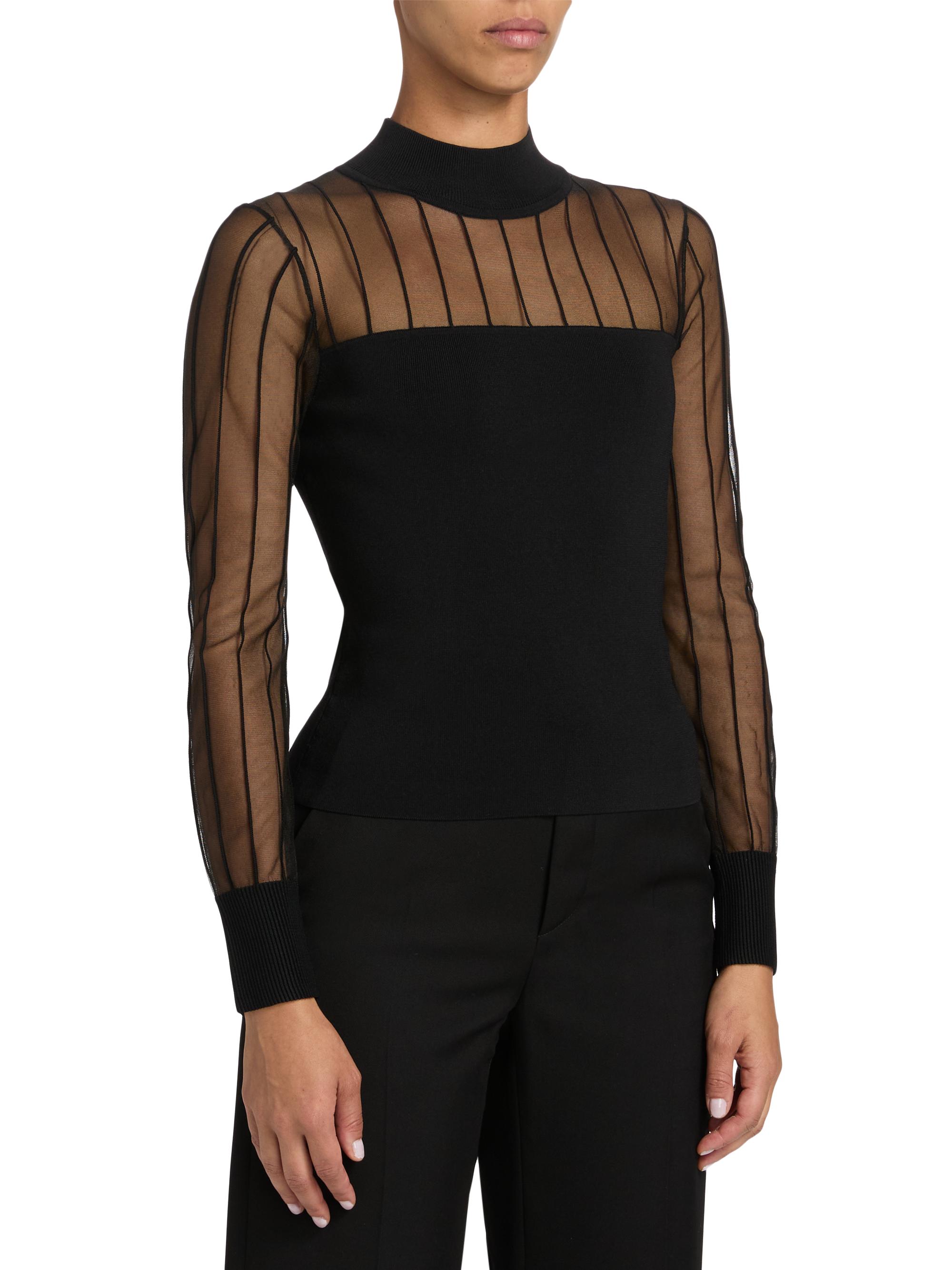 Milly Krissy Sheer-Knit Top | Saks Fifth Avenue