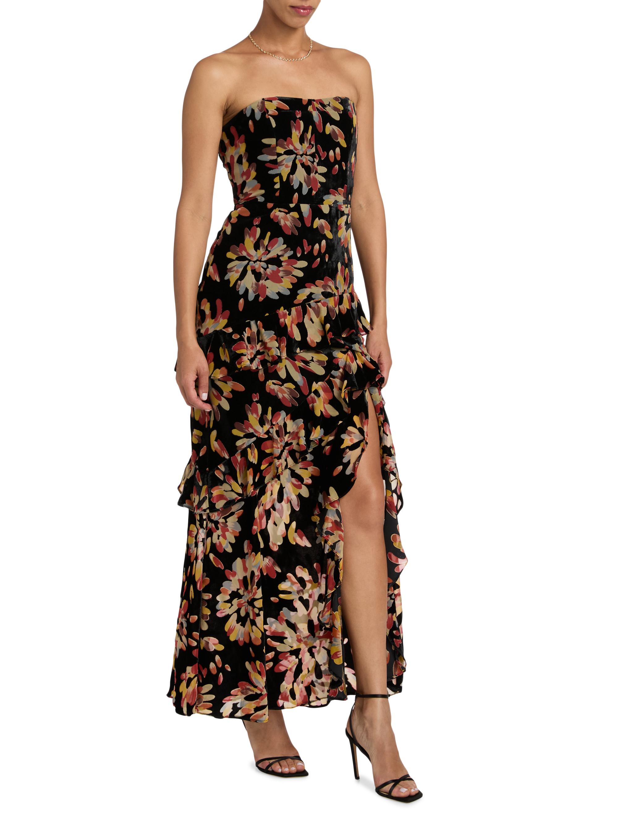 chinese dress ladies Raelynn Burnout Maxi Dress in Pink Multi