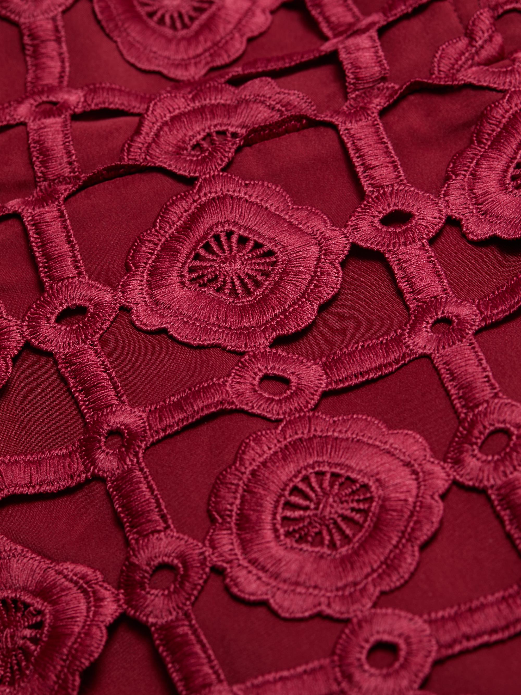 Kait Tile Lace Strapless Midi-Dress