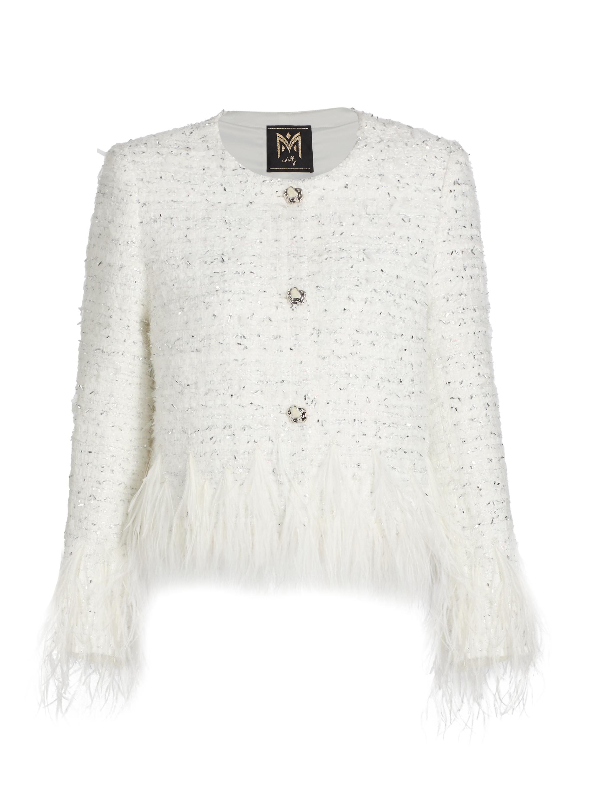 Milly Fringe Tweed Jacket | Saks Fifth Avenue