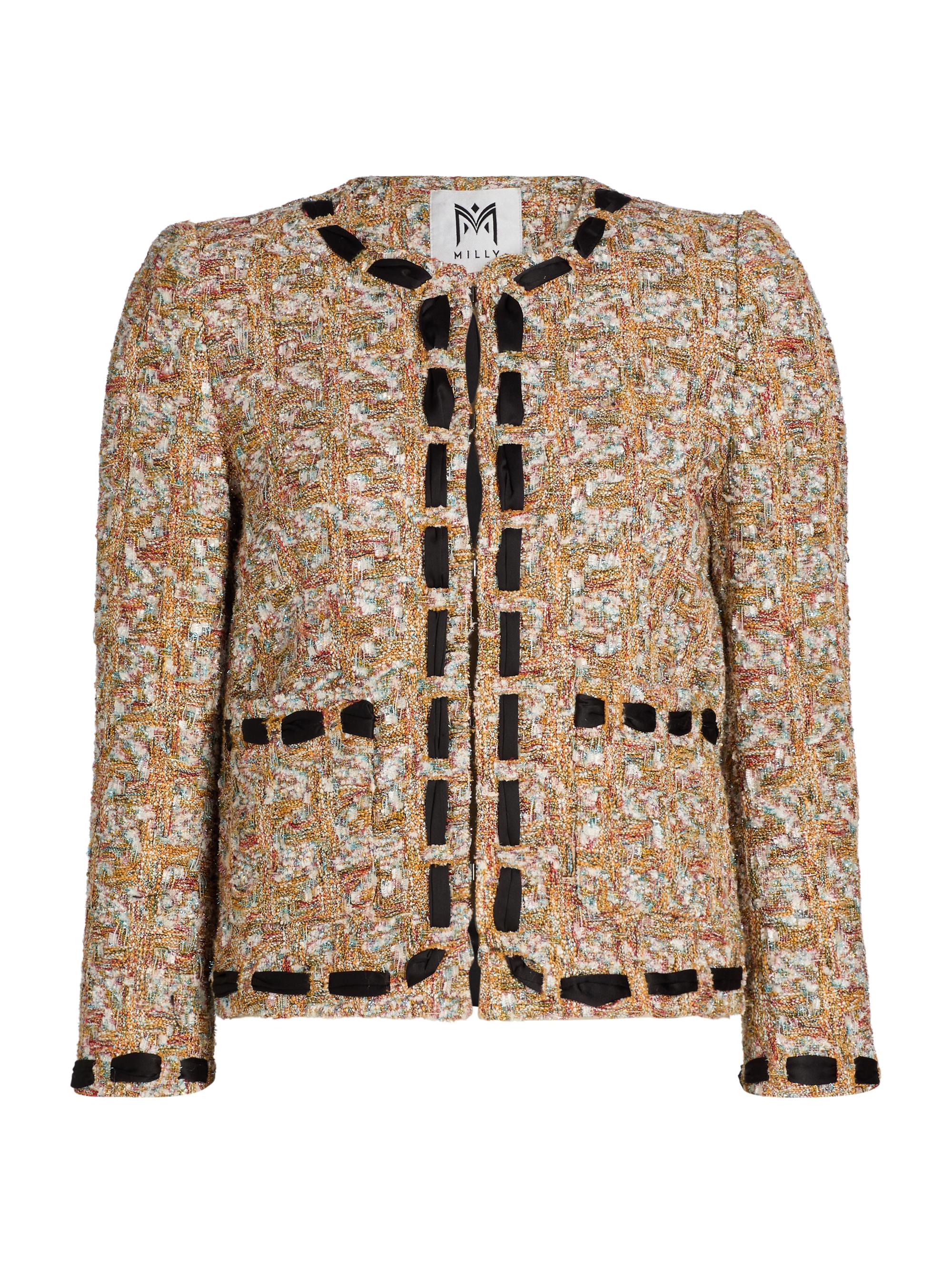Milly Fringe Tweed Jacket | Saks Fifth Avenue