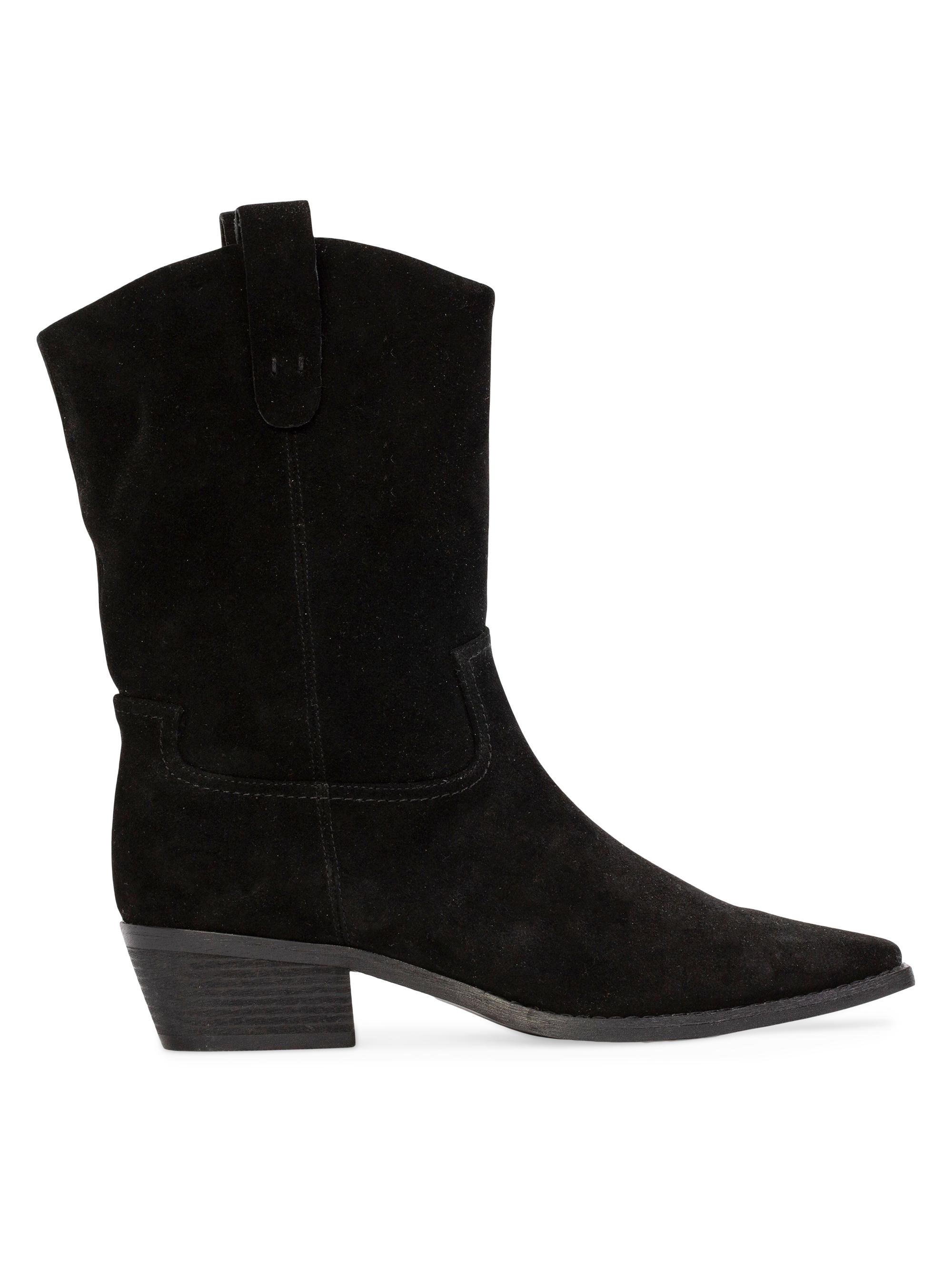 Black Suede Studio Women's Casey 55MM Suede Western Boots - Black Suede