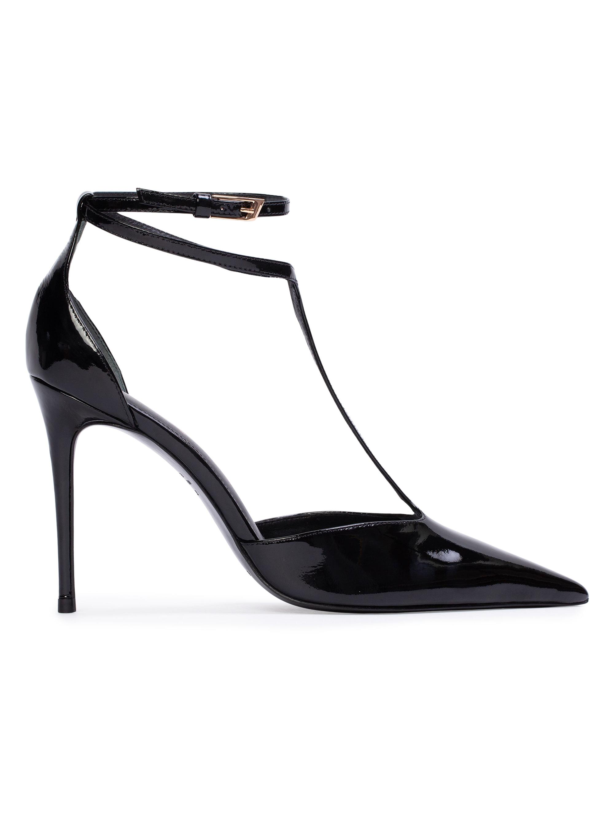 Black Suede Studio Women's Ruby 100MM Patent Pumps - Black Patent