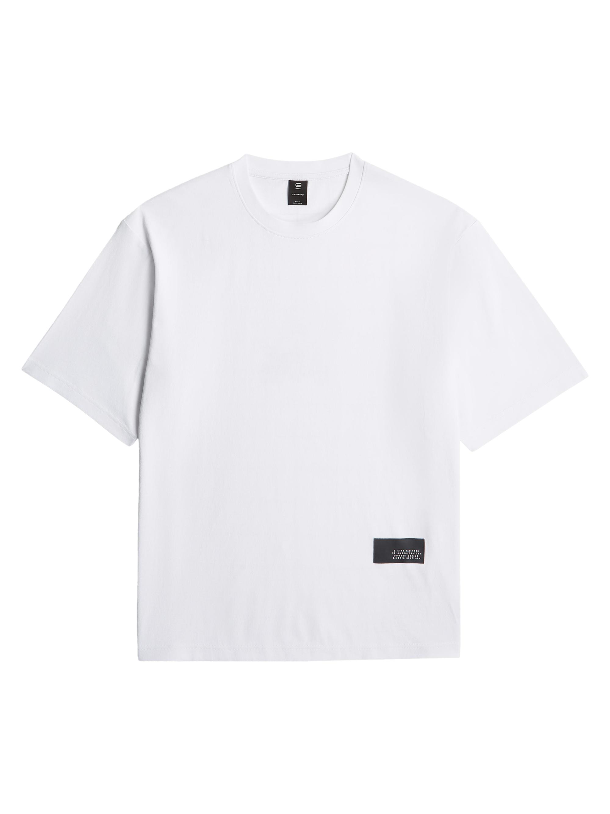 G-Star Men's Badge Oversized Graphic Cotton T-Shirt - White