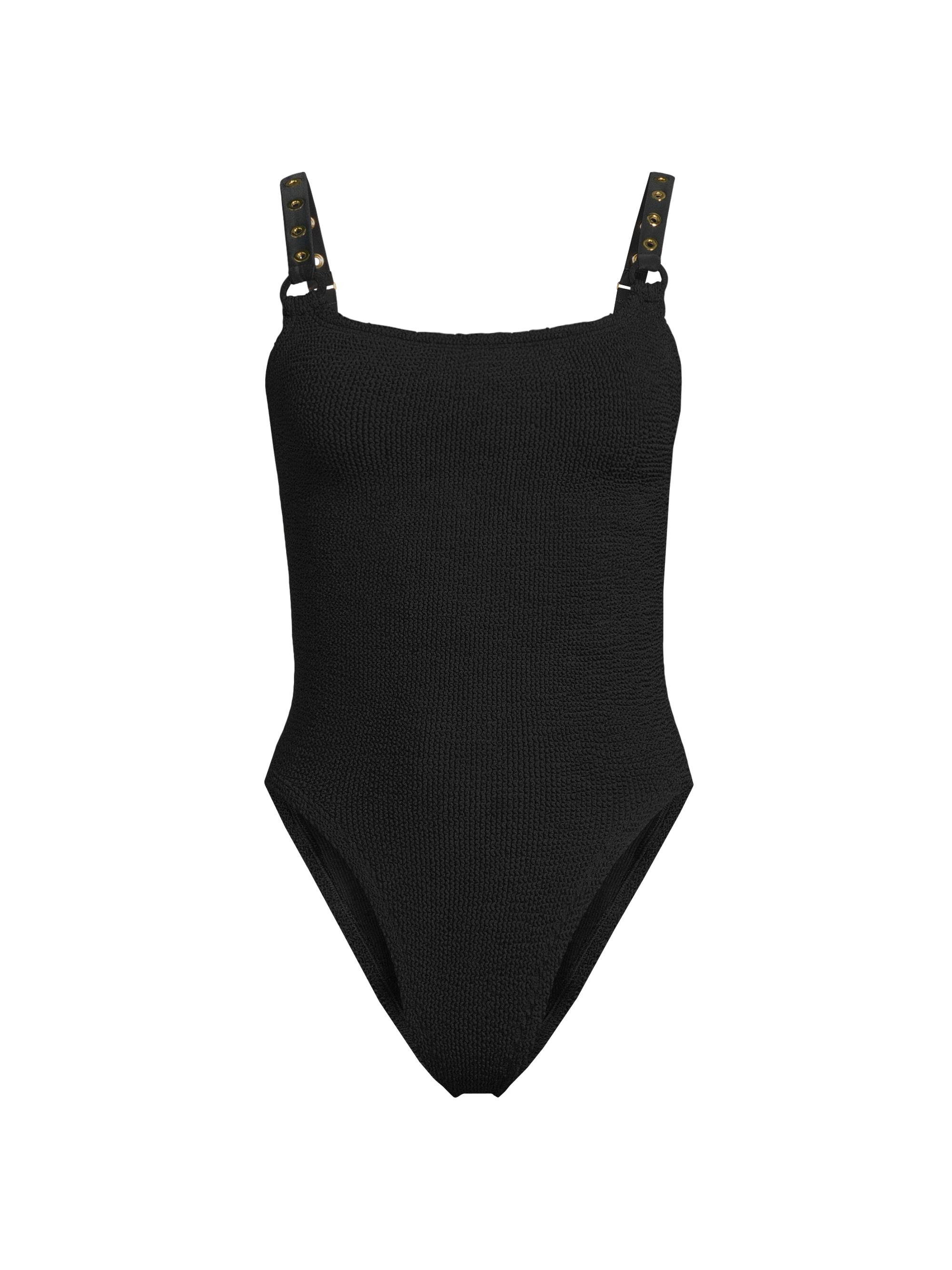 Hunza G Women's Melody Knitted One-Piece Swimsuit - Black