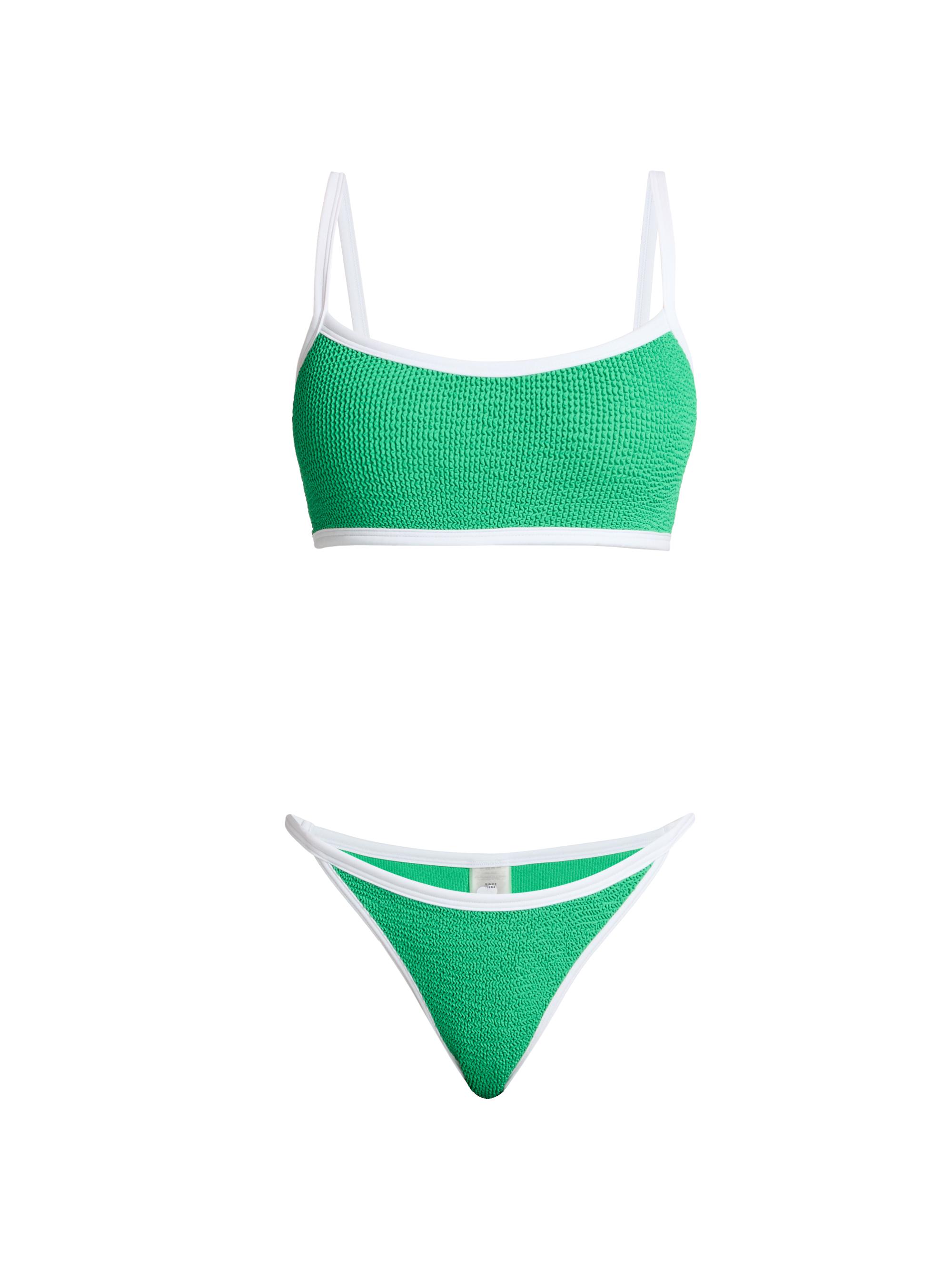 Hunza G Women's Tyler Rib-Knit Bikini - Emerald